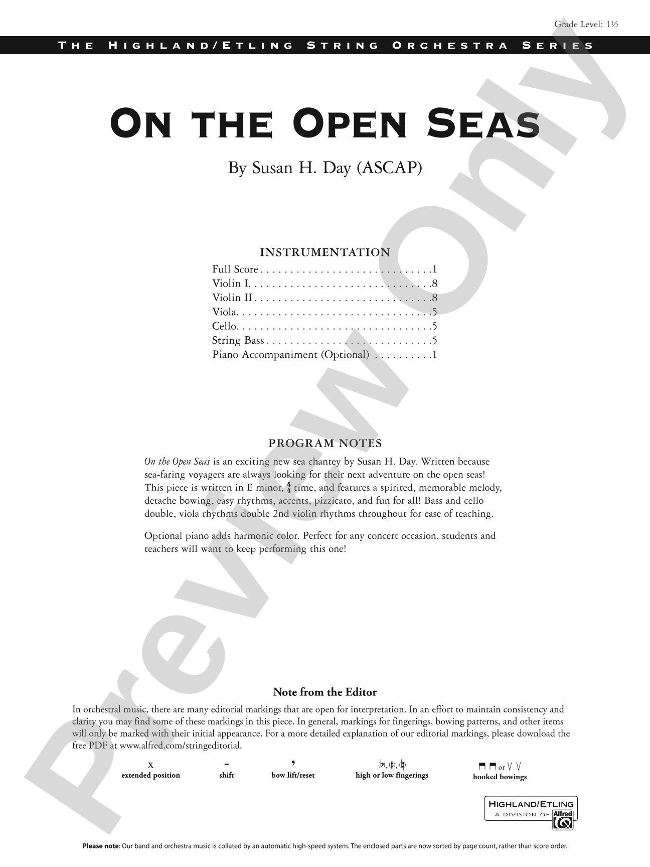 On the Open Seas: Flexible String Ensemble Score & Parts