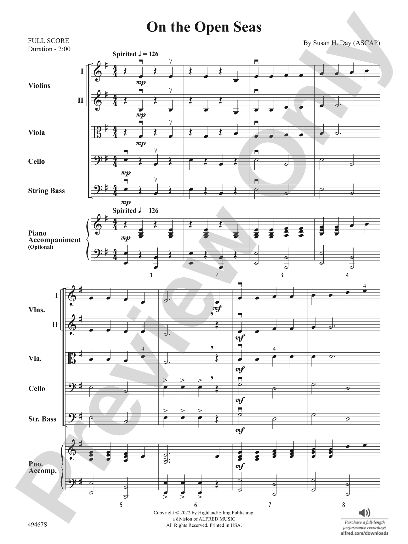 On the Open Seas: Flexible String Ensemble Score & Parts