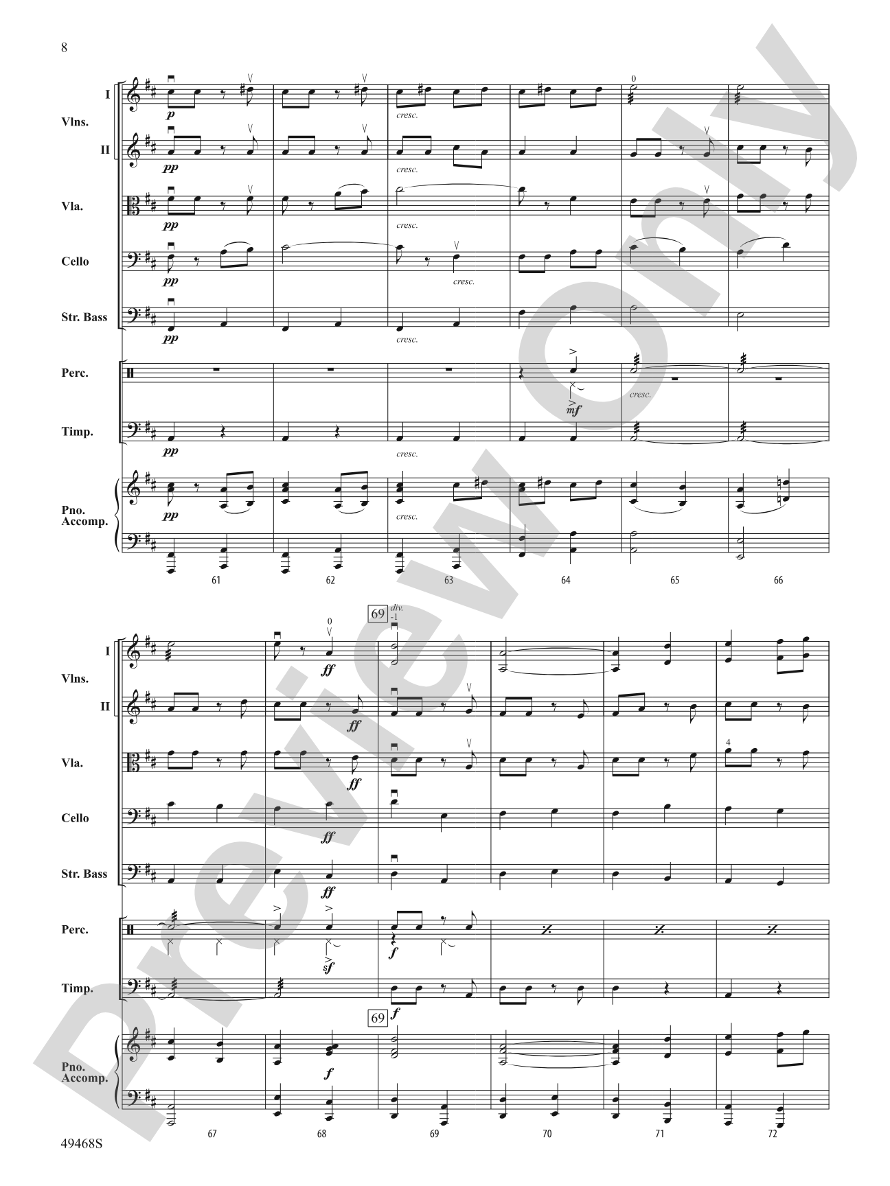 Autumn and Winter: String Orchestra Conductor Score & Parts