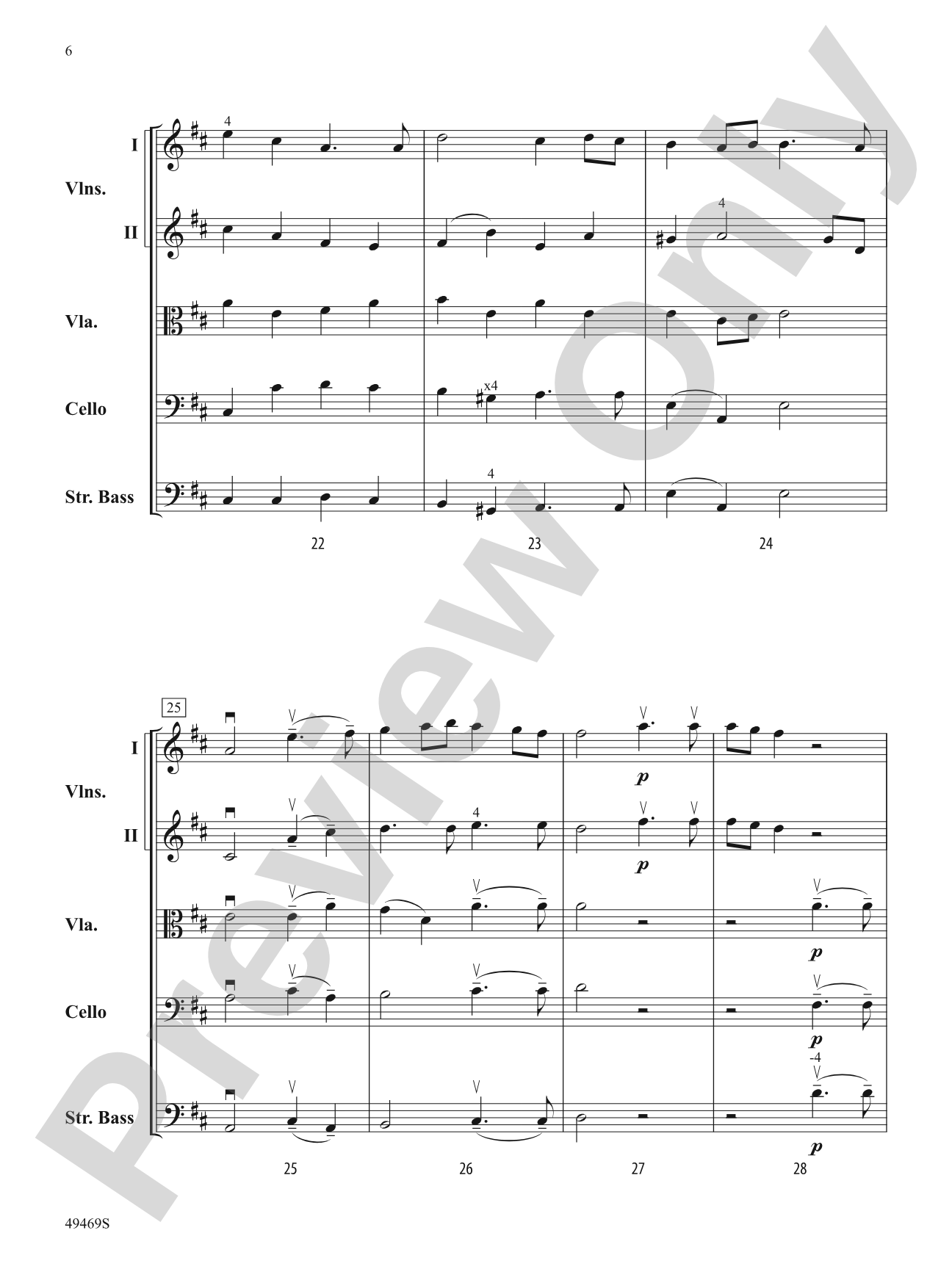 Selections from Music for the Royal Fireworks: Flexible String Ensemble Score & Parts