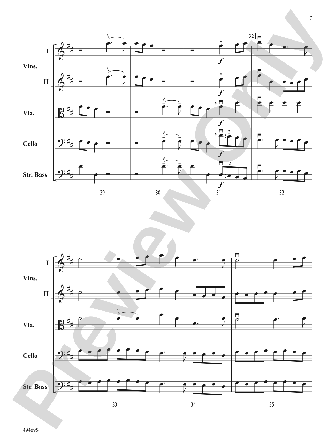 Selections from Music for the Royal Fireworks: Flexible String Ensemble Score & Parts