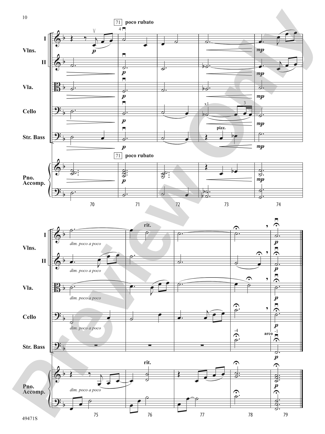 Ruby Mountain Serenade: String Orchestra Conductor Score & Parts