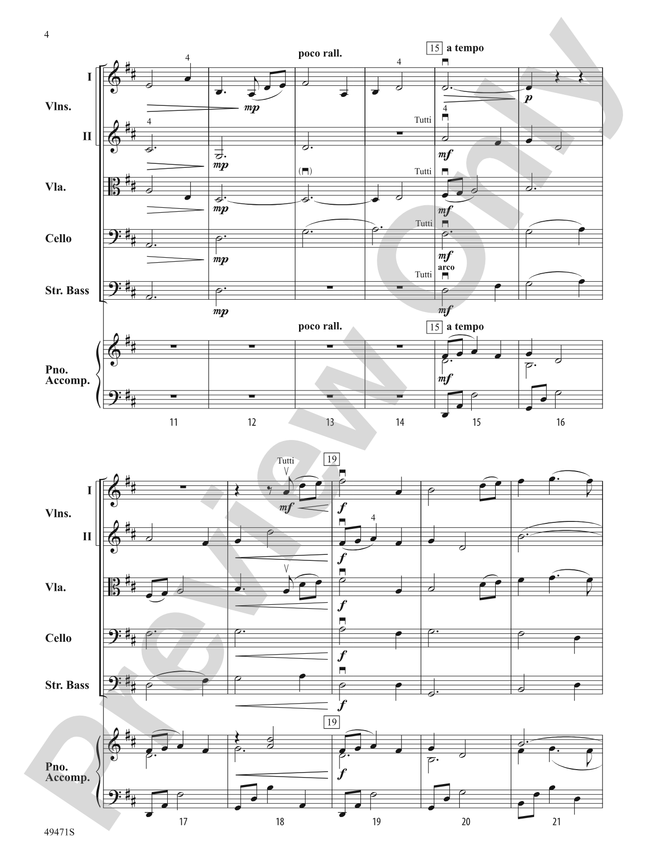 Ruby Mountain Serenade: String Orchestra Conductor Score & Parts