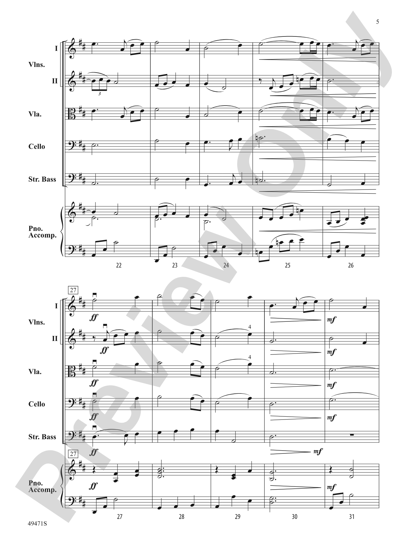 Ruby Mountain Serenade: String Orchestra Conductor Score & Parts