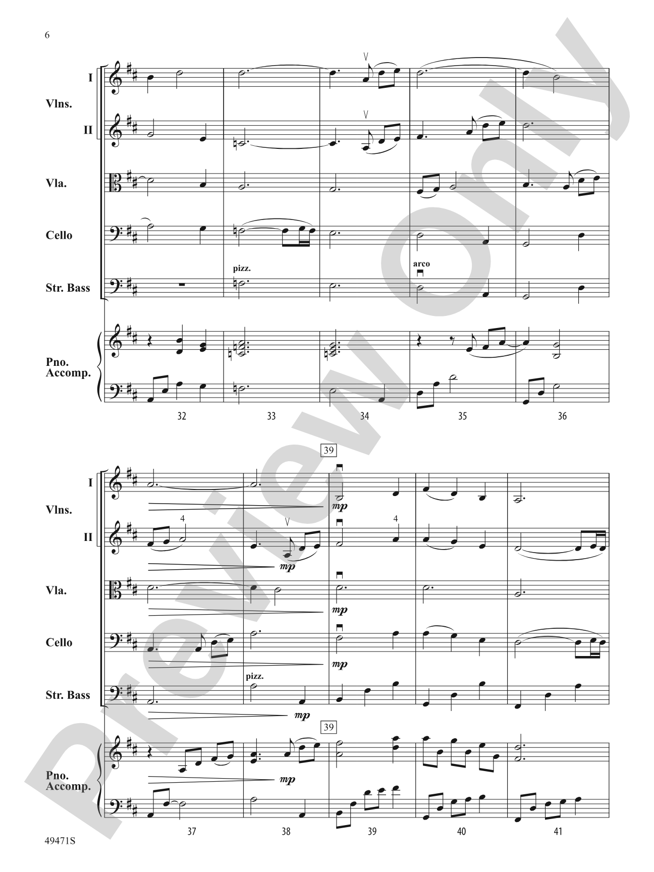 Ruby Mountain Serenade: String Orchestra Conductor Score & Parts