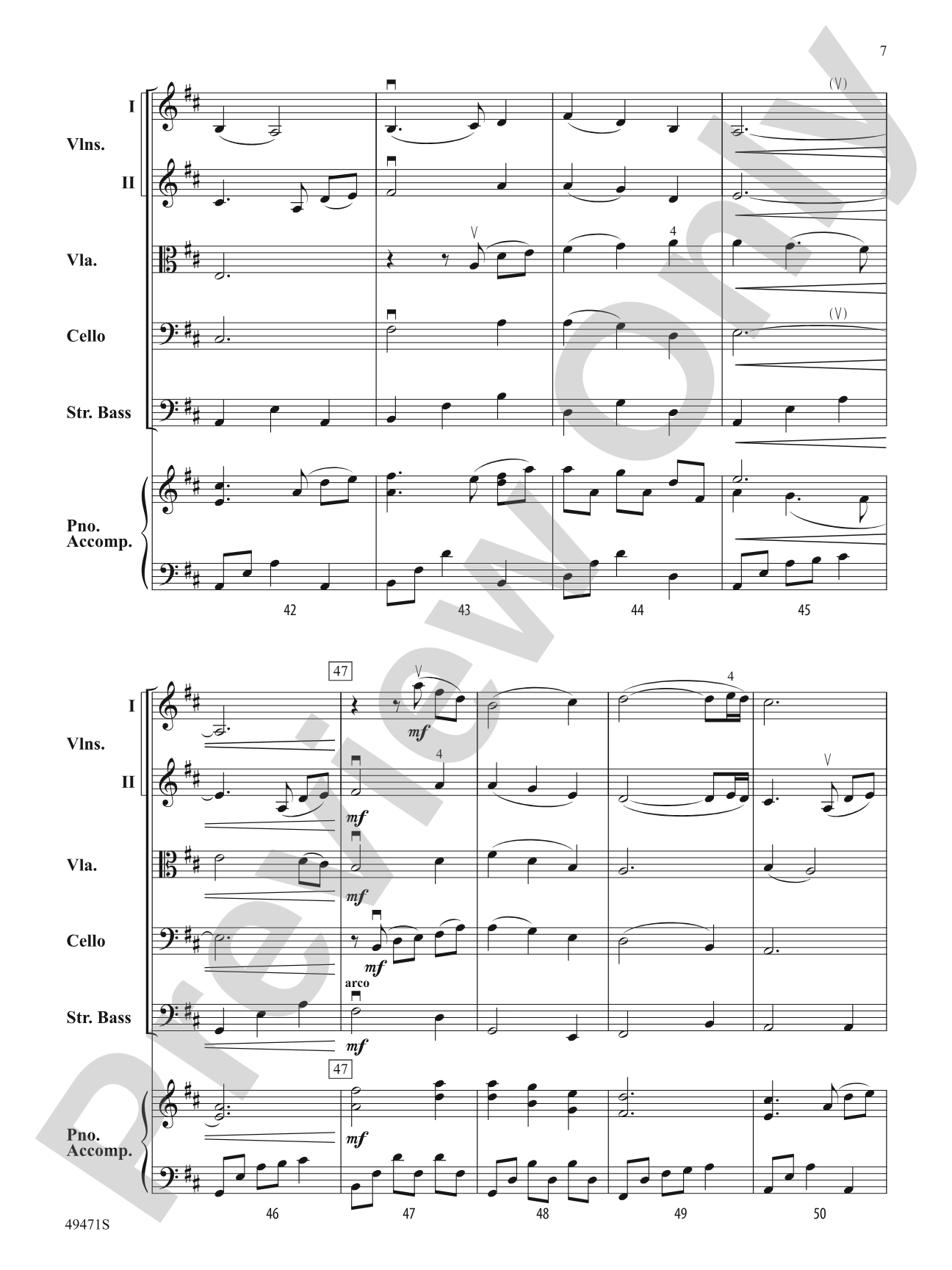 Ruby Mountain Serenade: String Orchestra Conductor Score & Parts