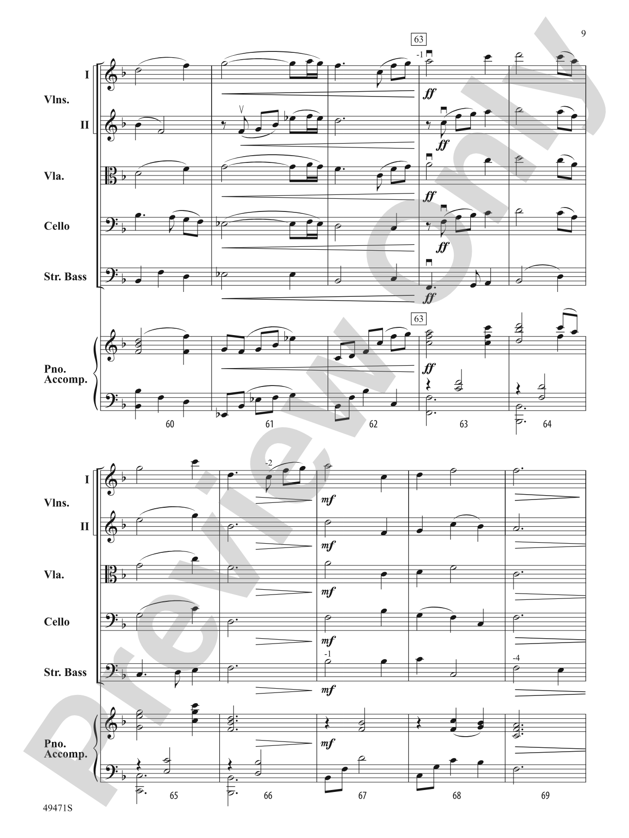 Ruby Mountain Serenade: String Orchestra Conductor Score & Parts