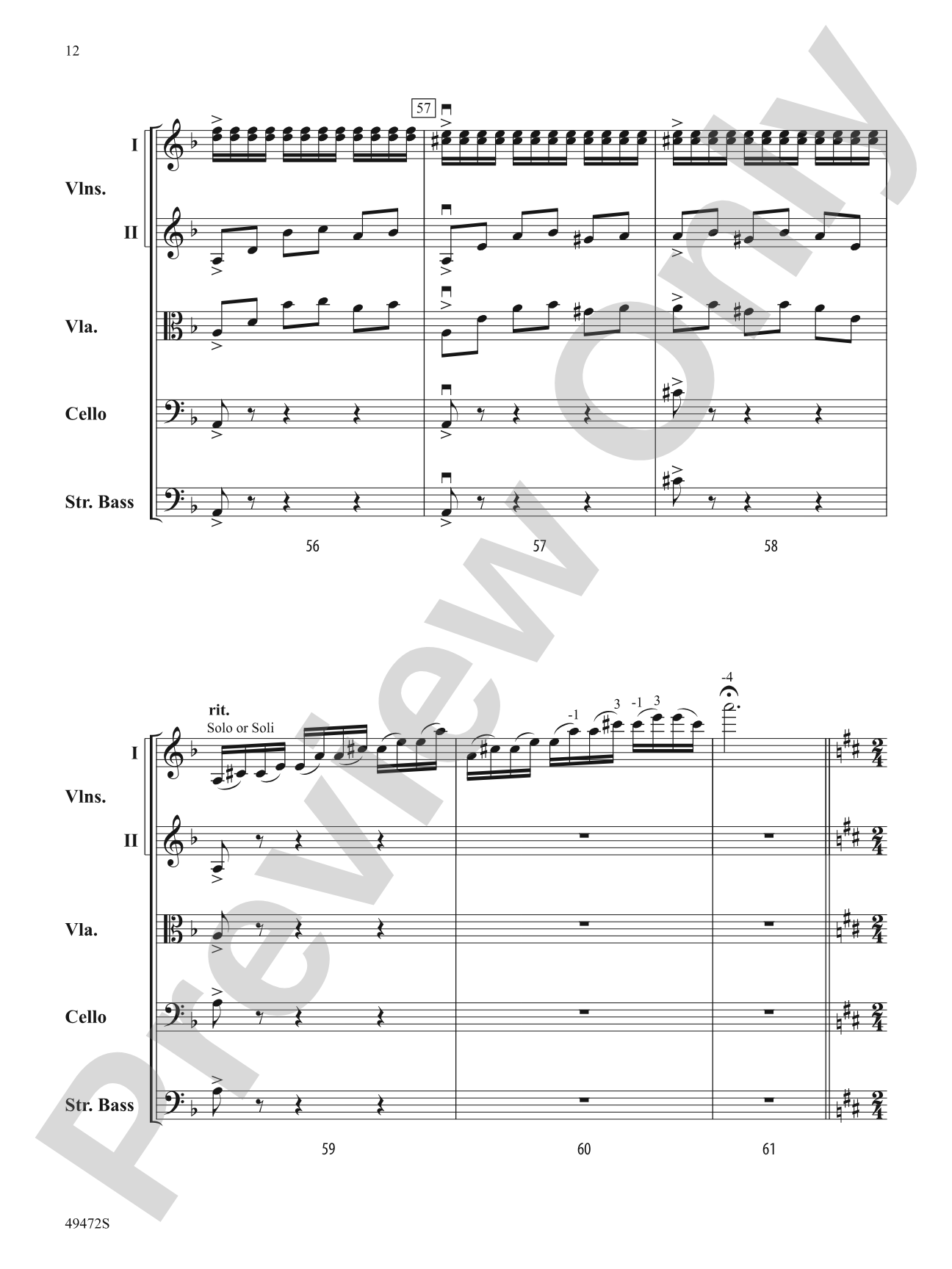 Fantasía Española: String Orchestra Conductor Score & Parts