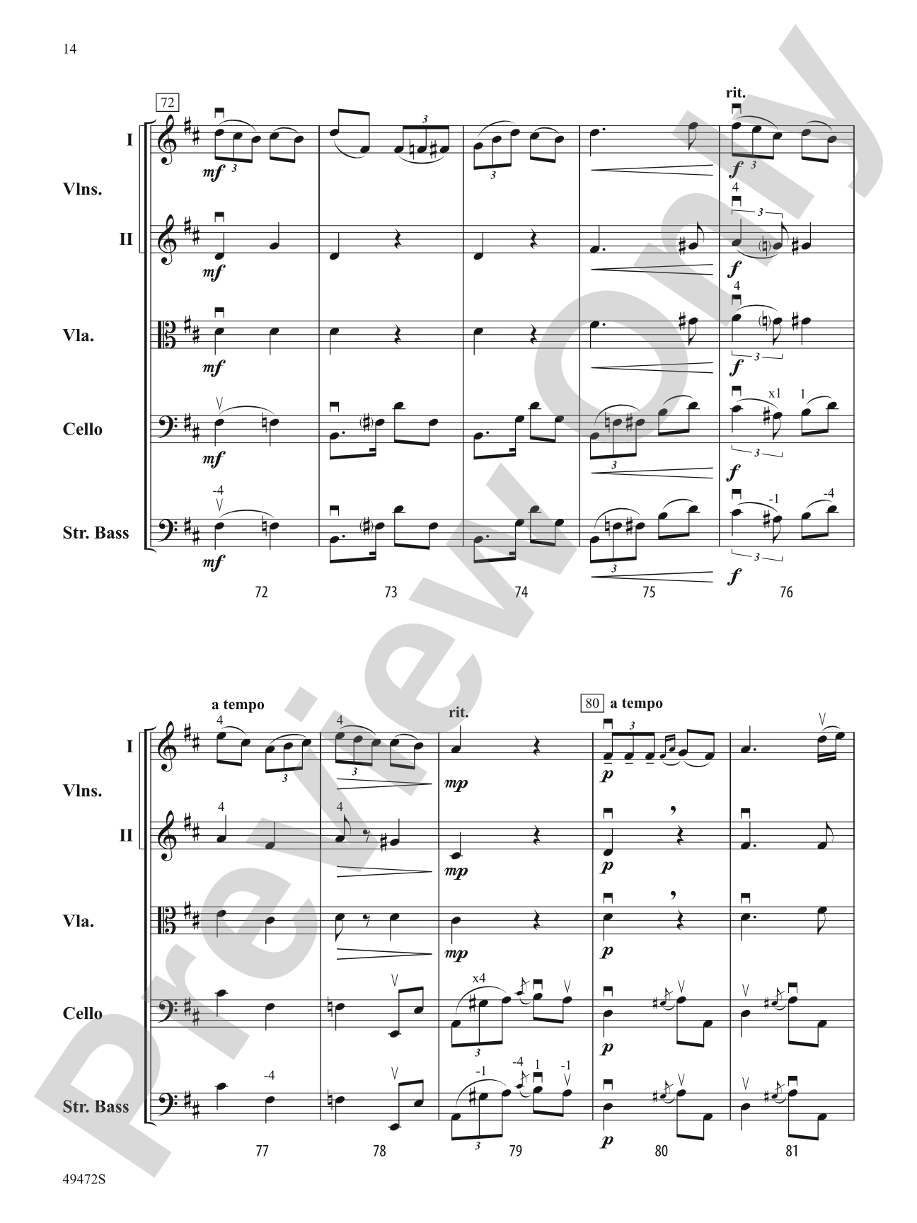 Fantasía Española: String Orchestra Conductor Score & Parts