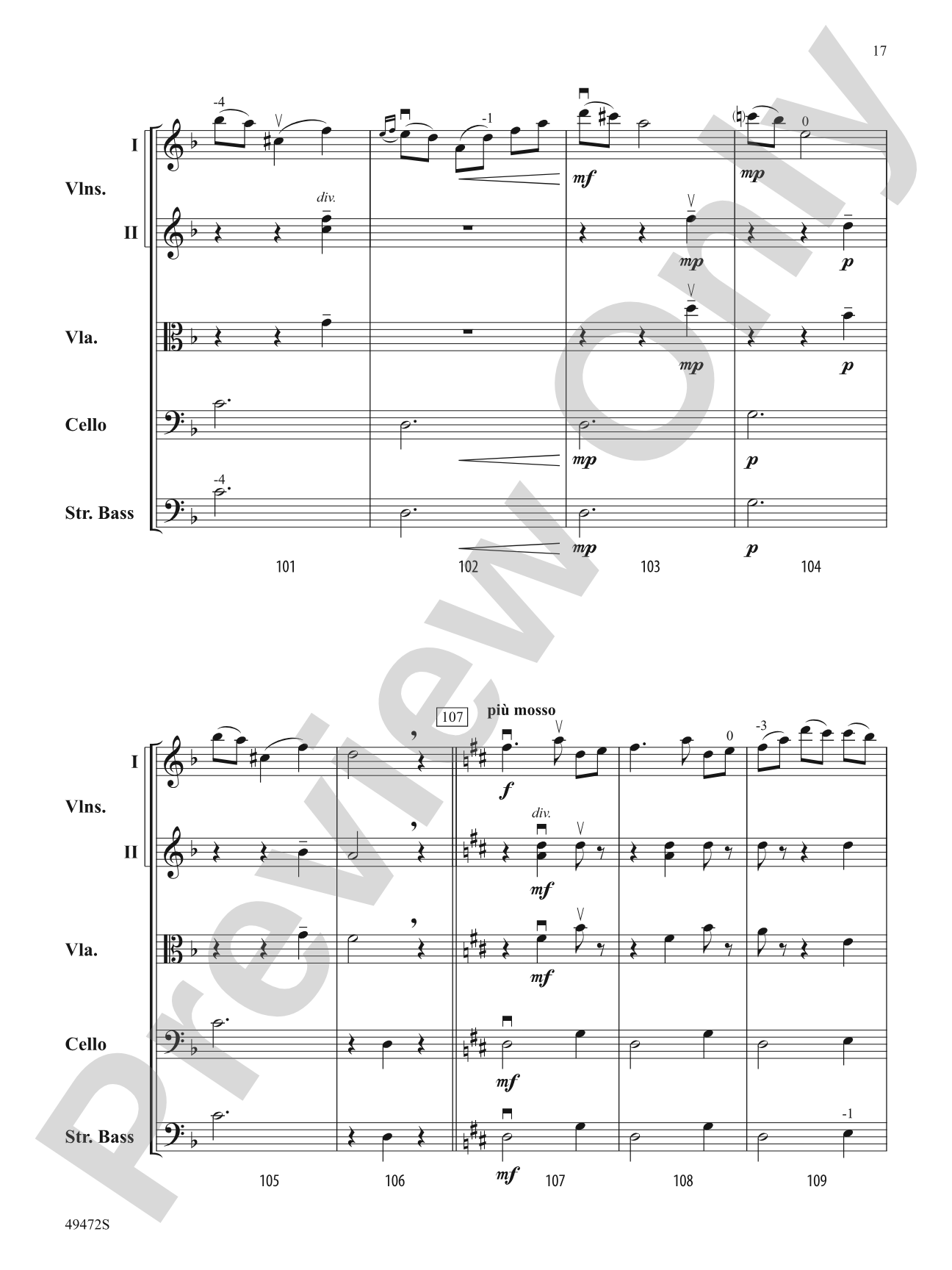 Fantasía Española: String Orchestra Conductor Score & Parts
