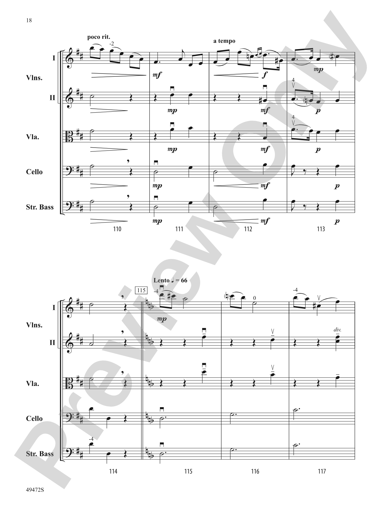 Fantasía Española: String Orchestra Conductor Score & Parts