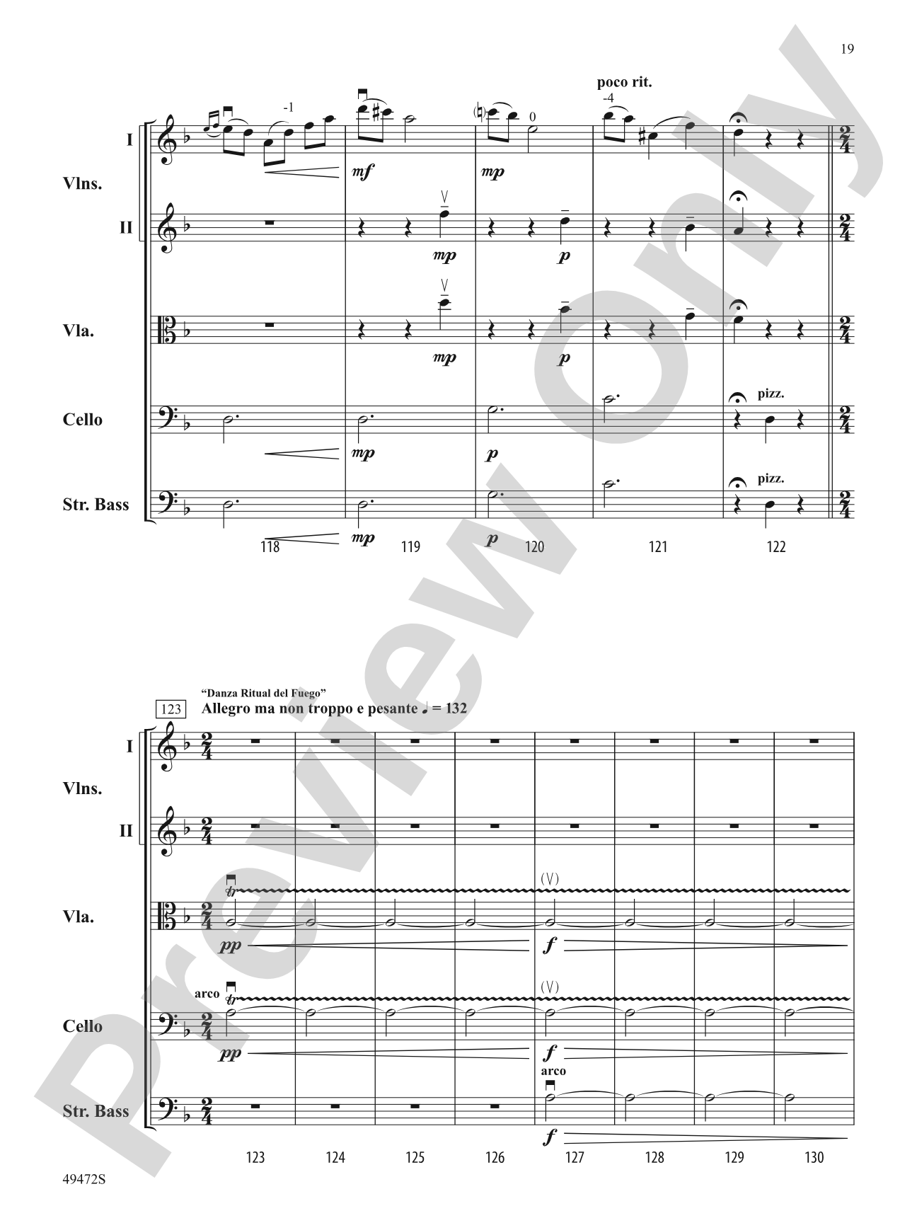Fantasía Española: String Orchestra Conductor Score & Parts