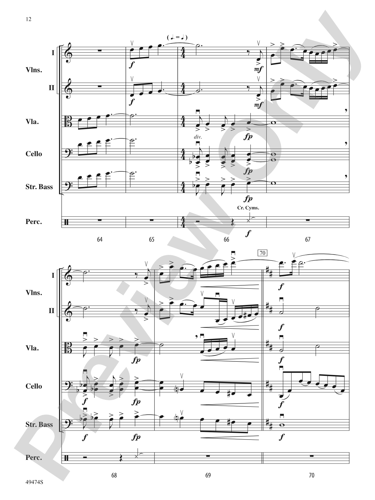 Voyagers We, Undaunted: String Orchestra Conductor Score & Parts