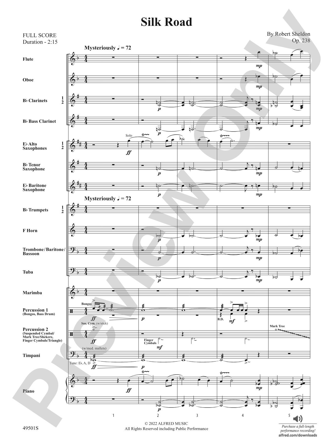 Silk Road: Concert Band Conductor Score & Parts