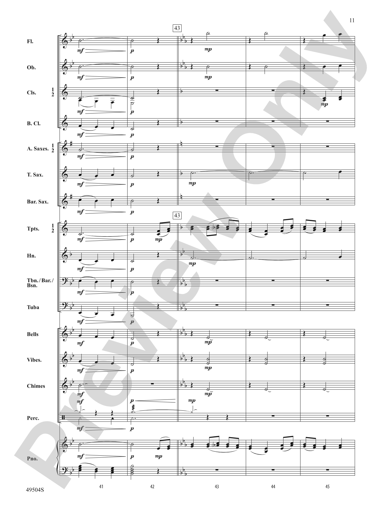 The Cherry Tree: Concert Band Conductor Score & Parts