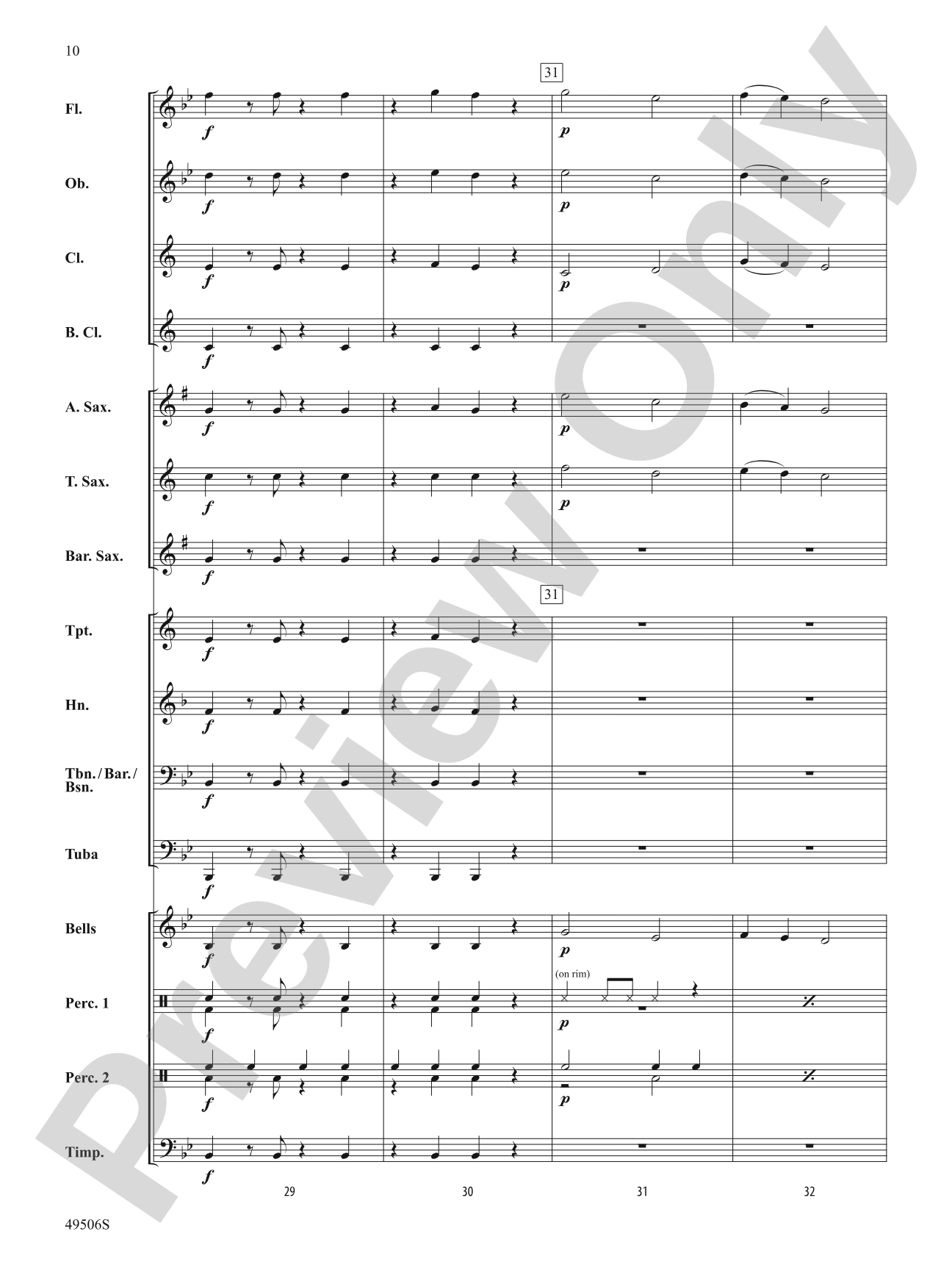 Trombones in Paradise: Concert Band Conductor Score & Parts
