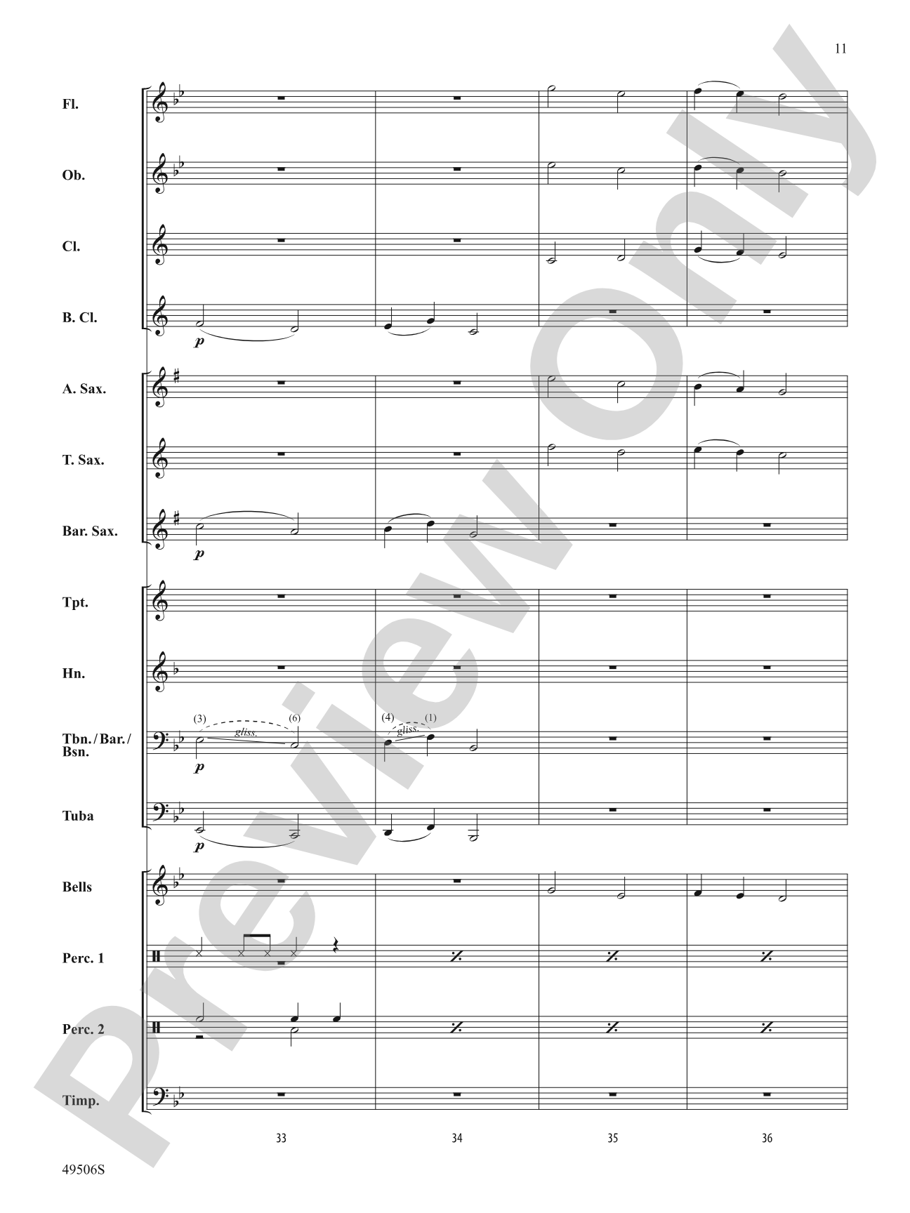 Trombones in Paradise: Concert Band Conductor Score & Parts