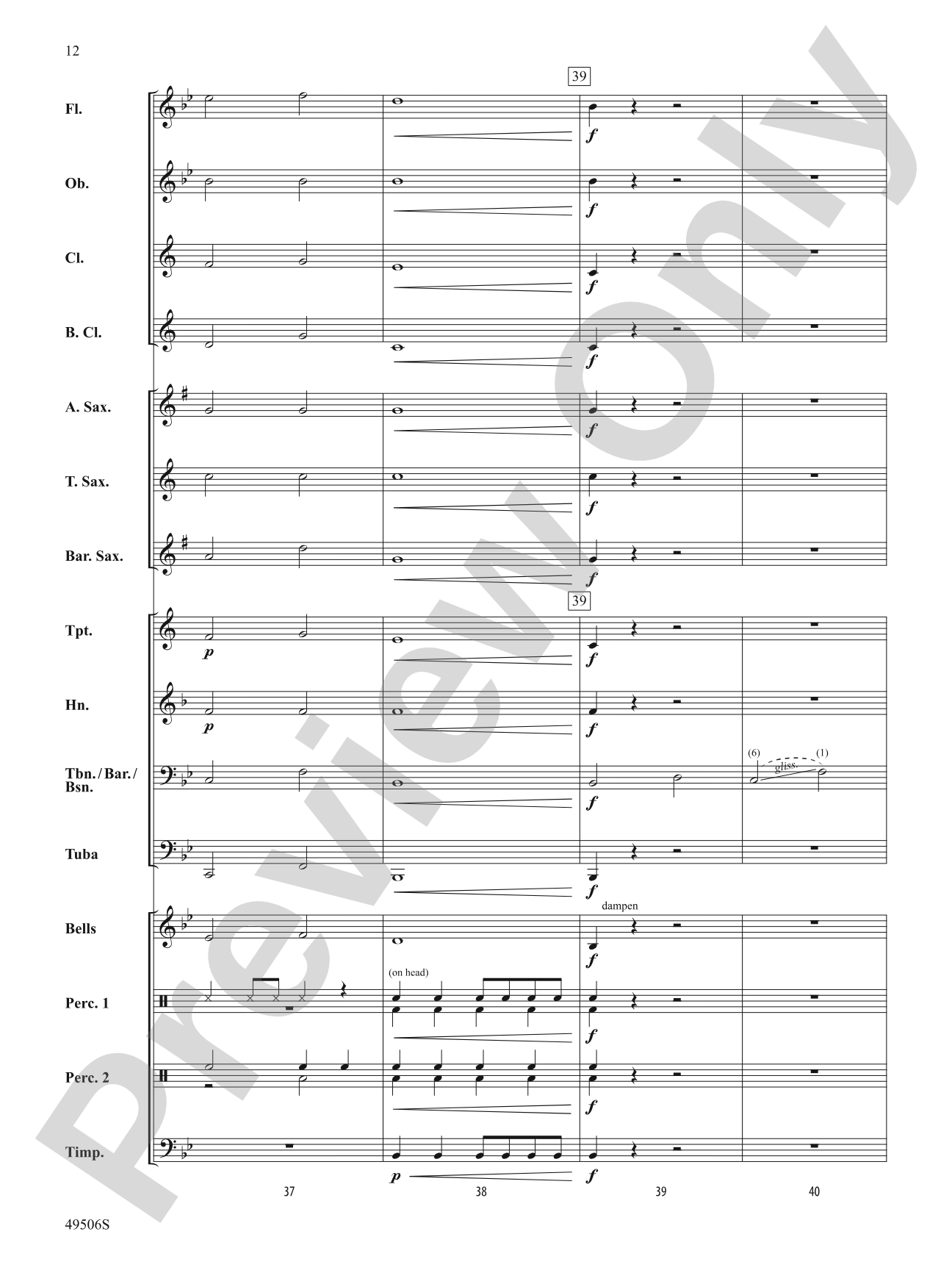 Trombones in Paradise: Concert Band Conductor Score & Parts