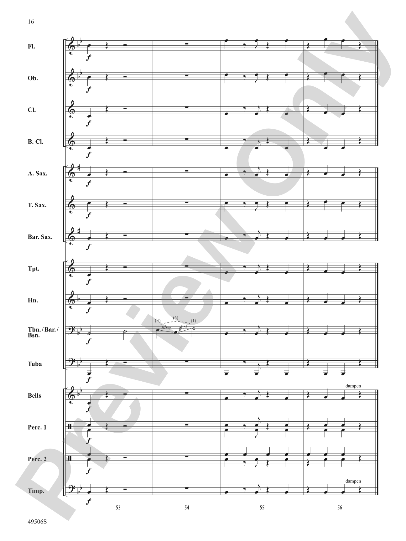 Trombones in Paradise: Concert Band Conductor Score & Parts