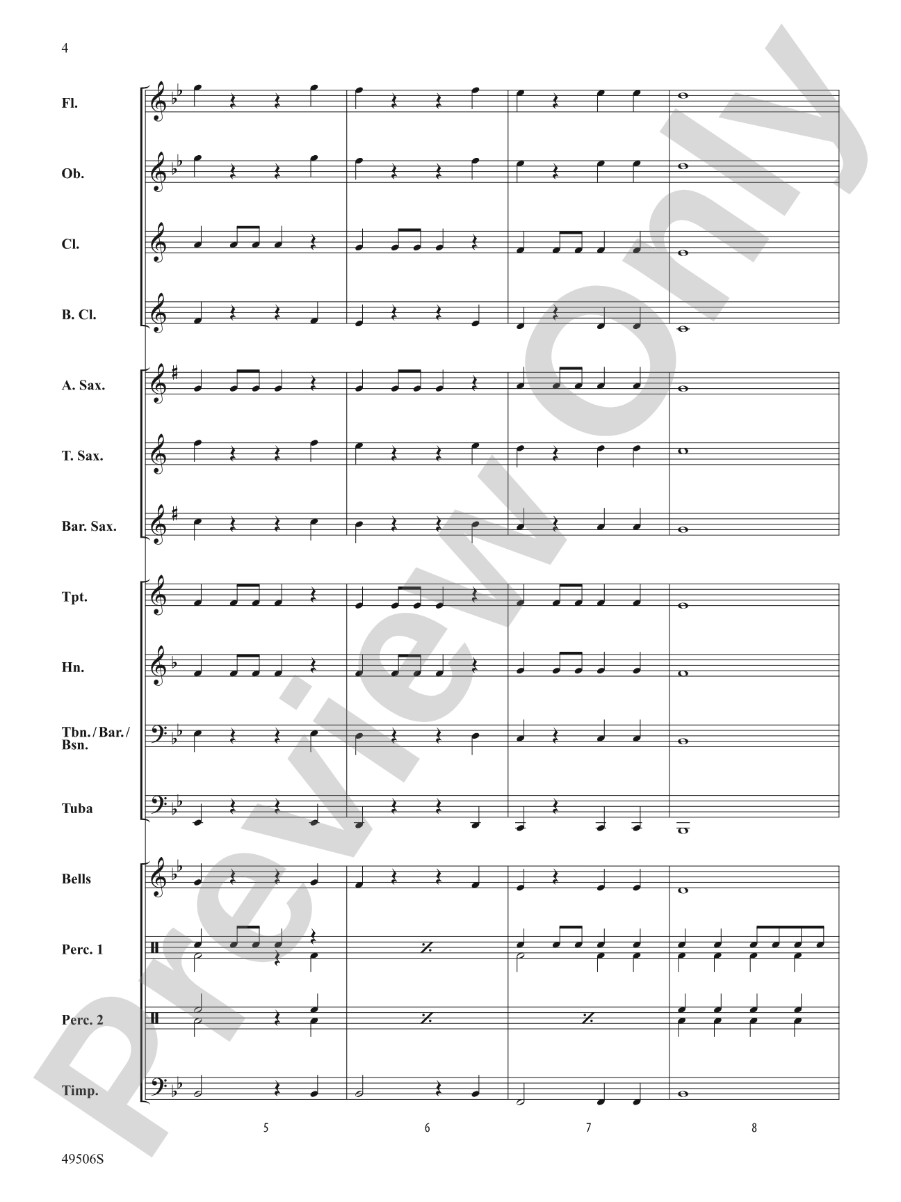 Trombones in Paradise: Concert Band Conductor Score & Parts