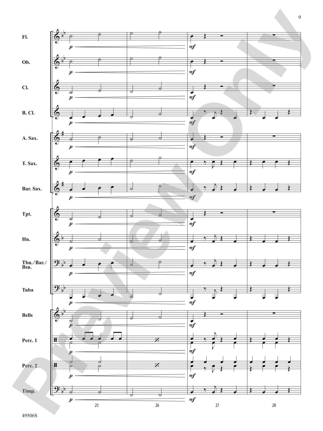 Trombones in Paradise: Concert Band Conductor Score & Parts
