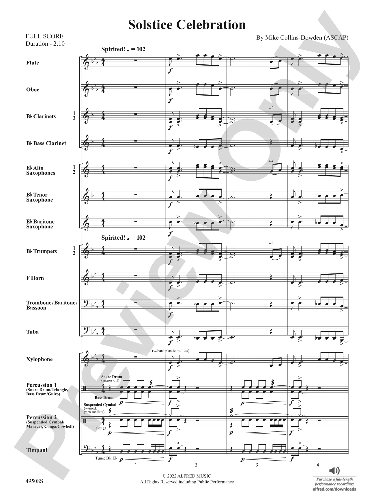 Solstice Celebration: Concert Band Conductor Score & Parts