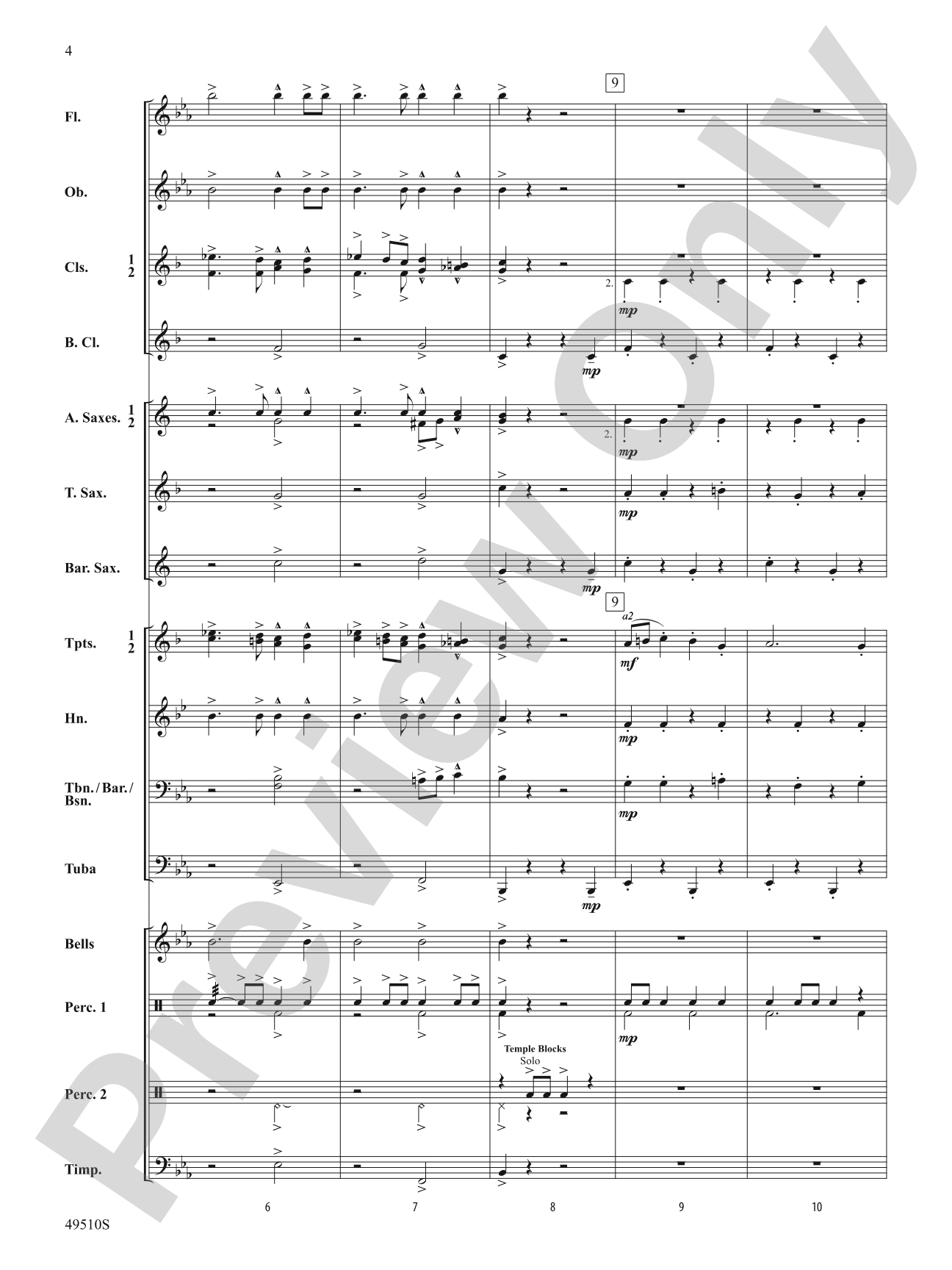 Spring March: Concert Band Conductor Score & Parts