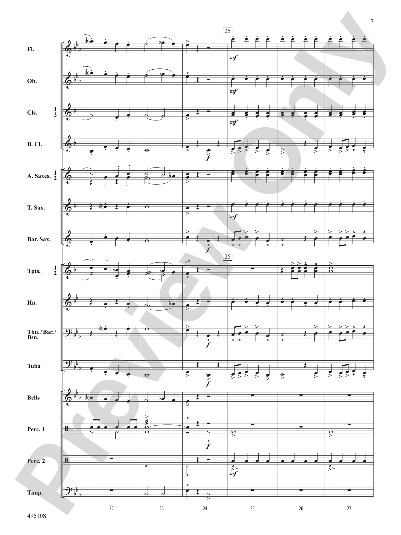 Spring March: Concert Band Conductor Score & Parts