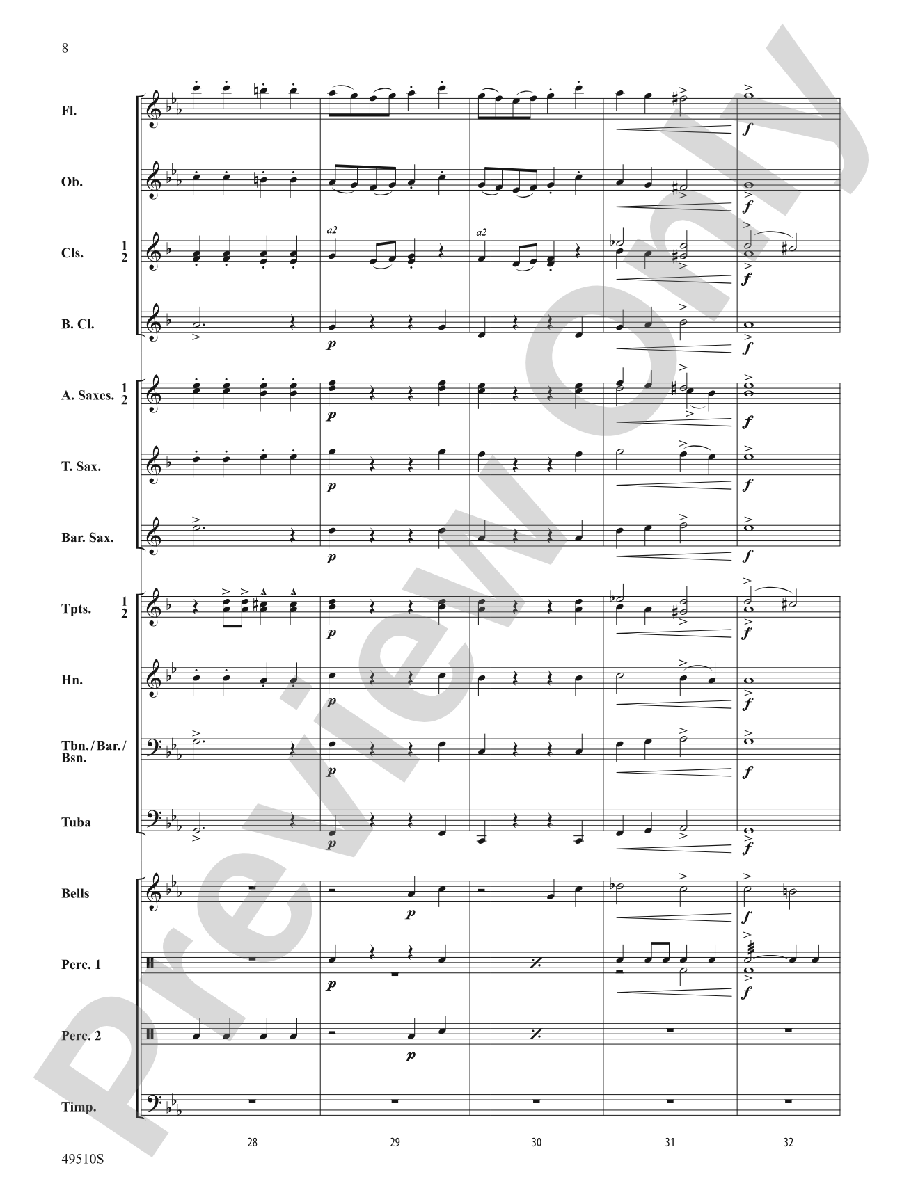 Spring March: Concert Band Conductor Score & Parts