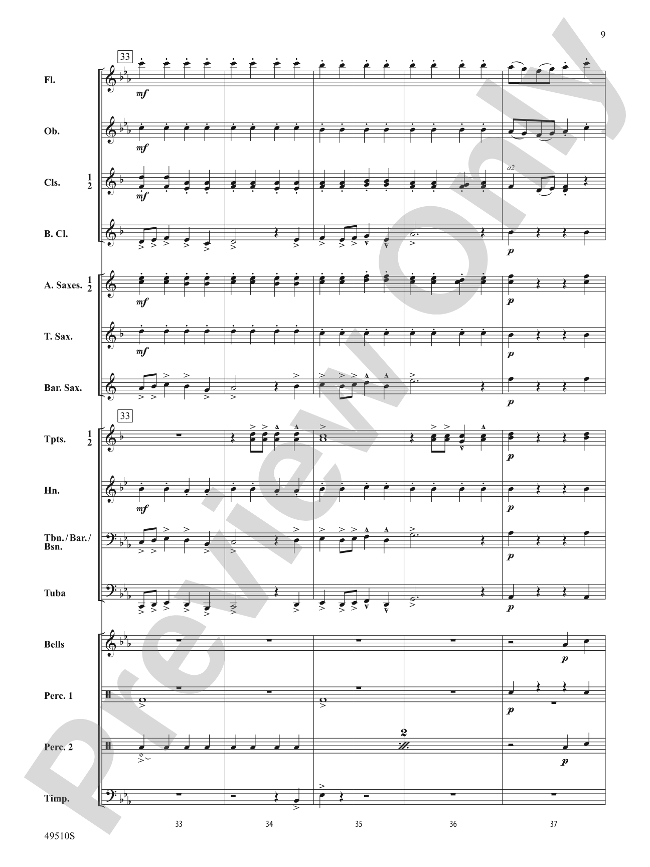 Spring March: Concert Band Conductor Score & Parts