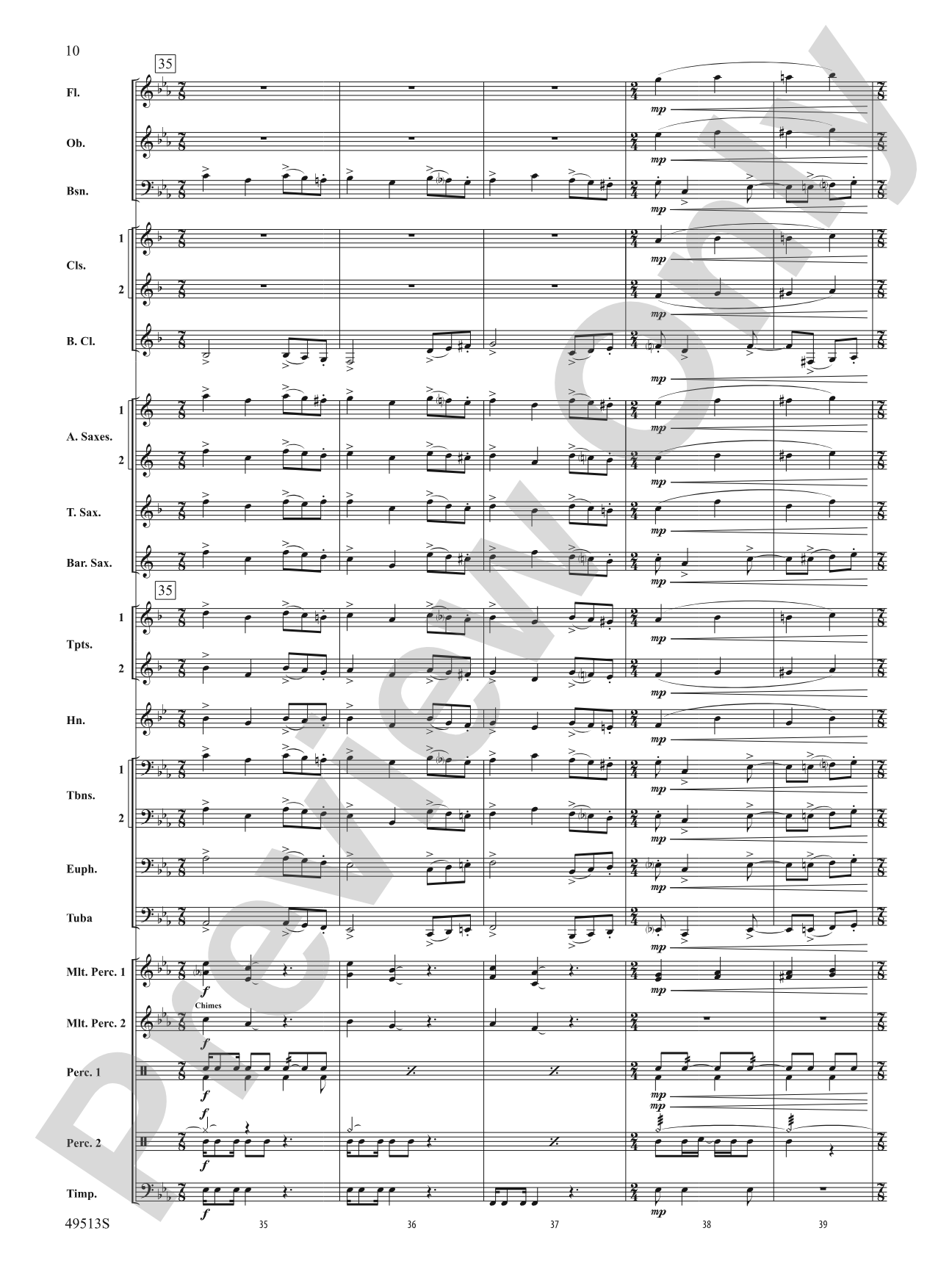 Comegys Creek: Concert Band Conductor Score & Parts