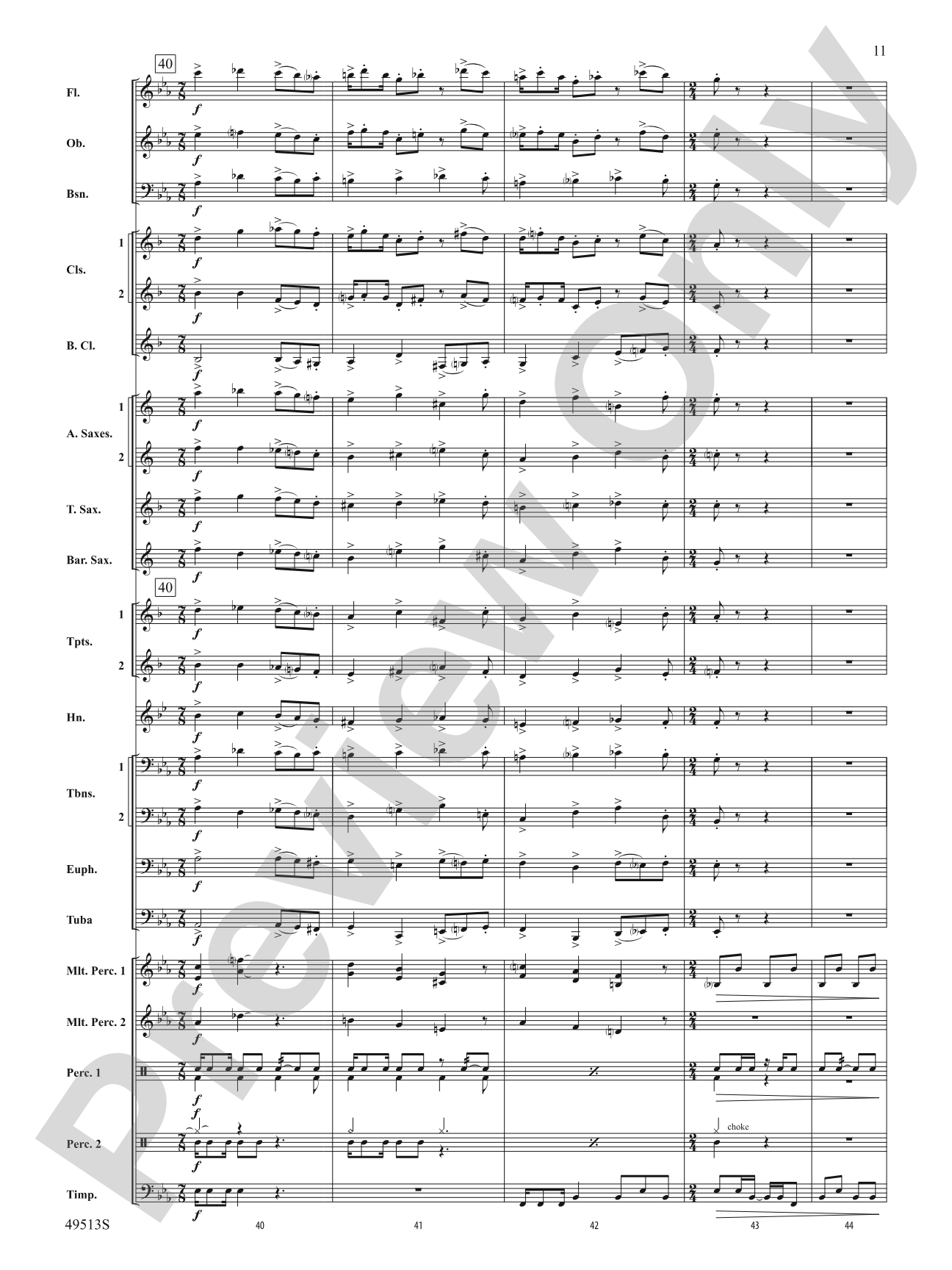 Comegys Creek: Concert Band Conductor Score & Parts