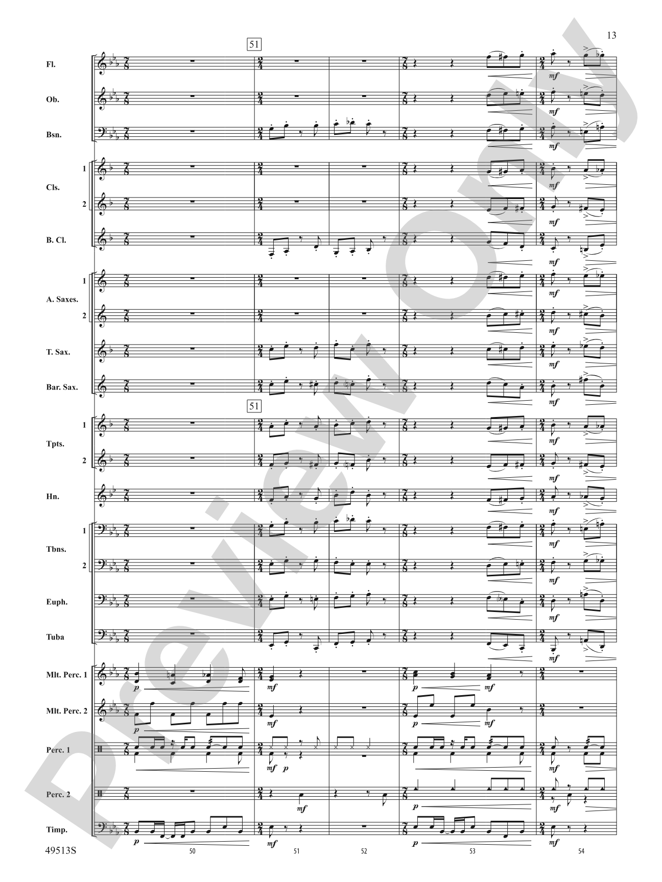 Comegys Creek: Concert Band Conductor Score & Parts
