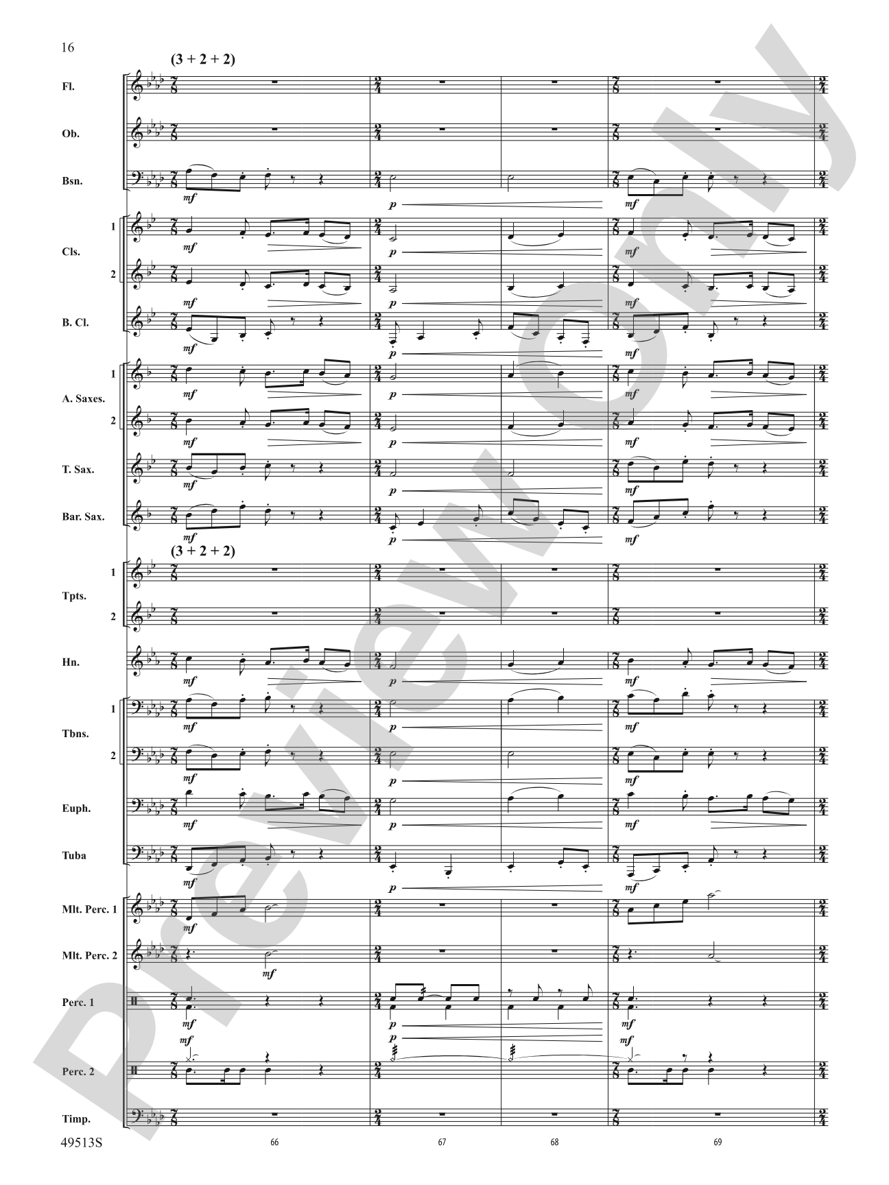 Comegys Creek: Concert Band Conductor Score & Parts