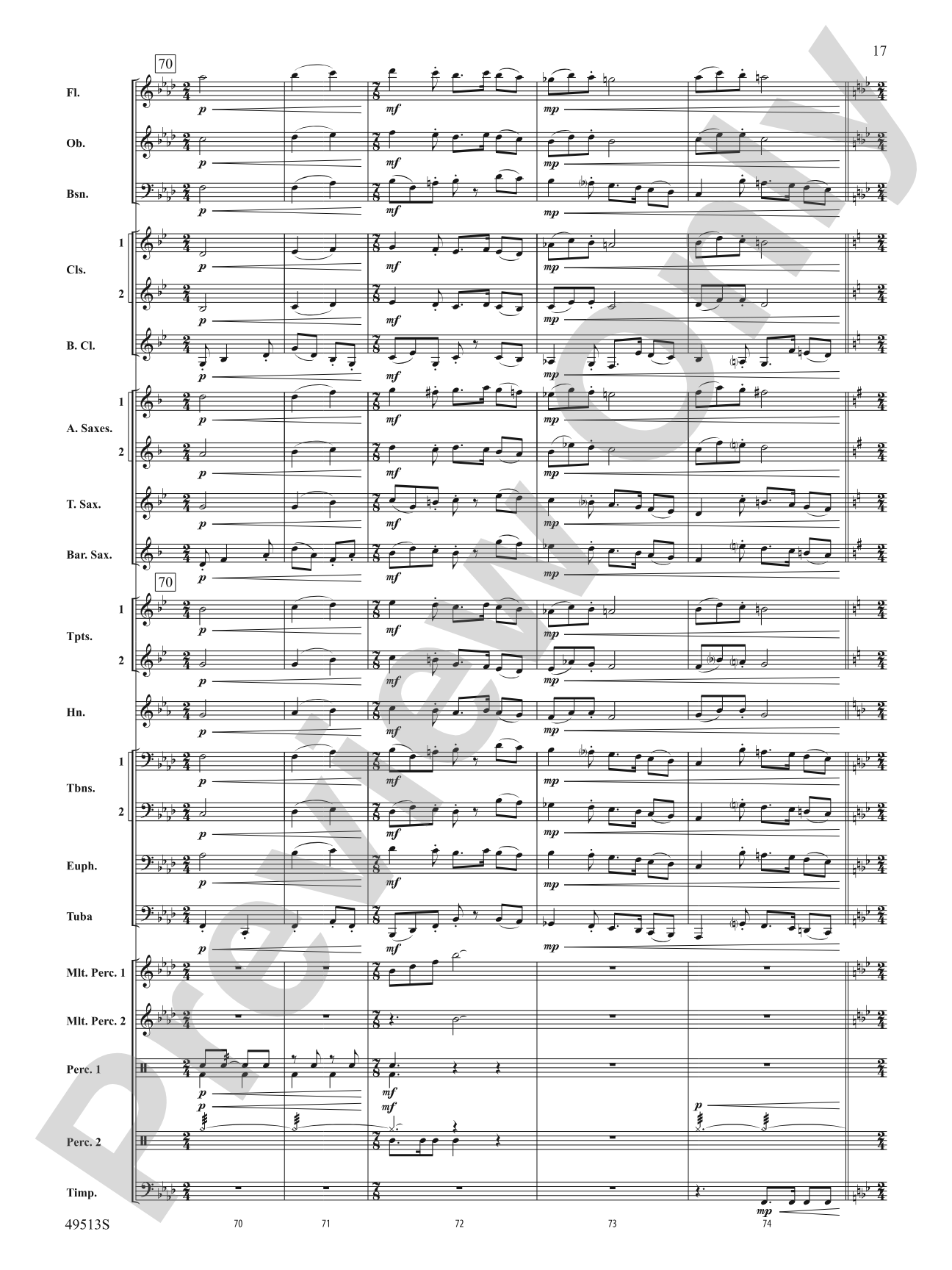 Comegys Creek: Concert Band Conductor Score & Parts