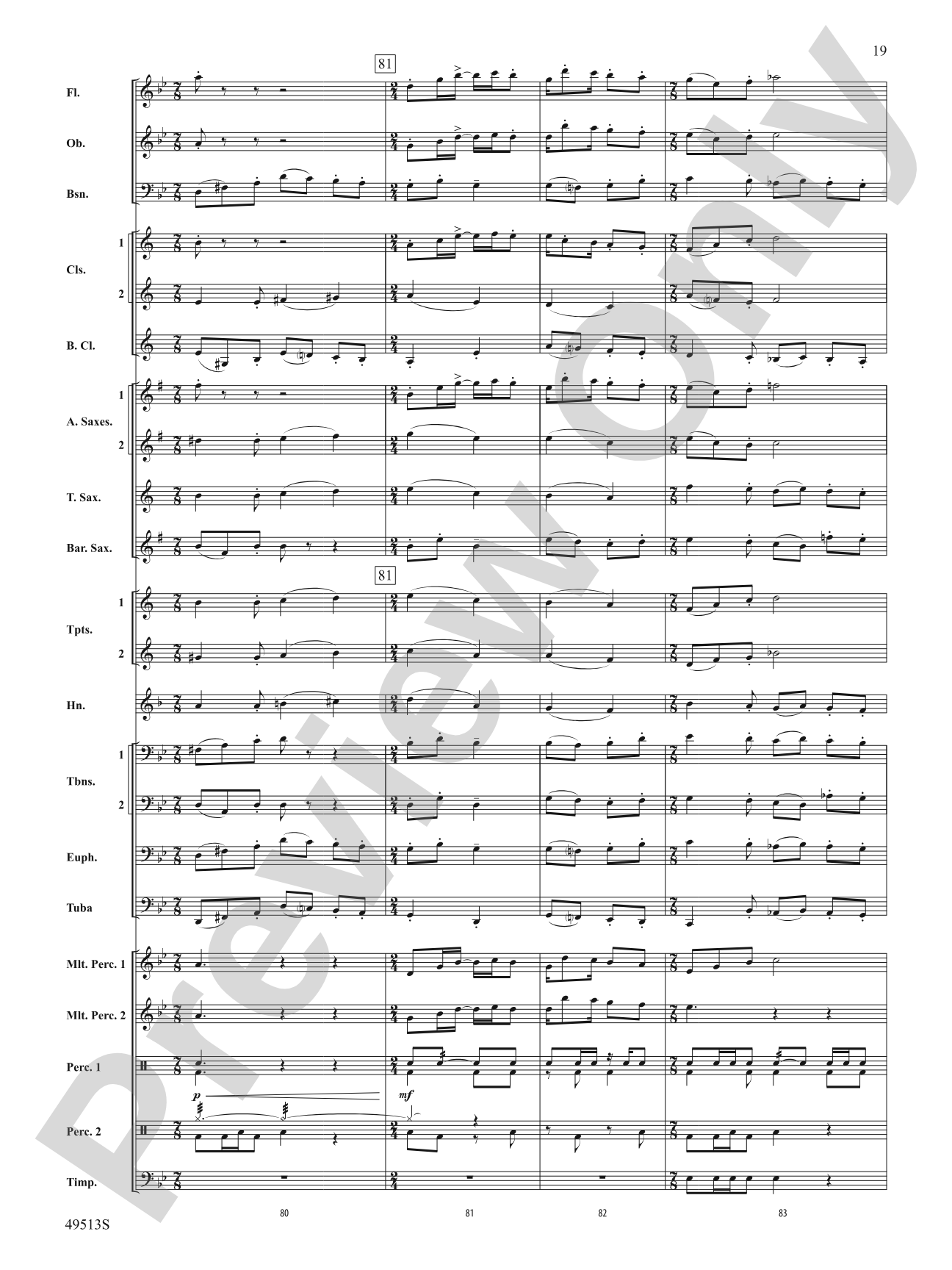 Comegys Creek: Concert Band Conductor Score & Parts