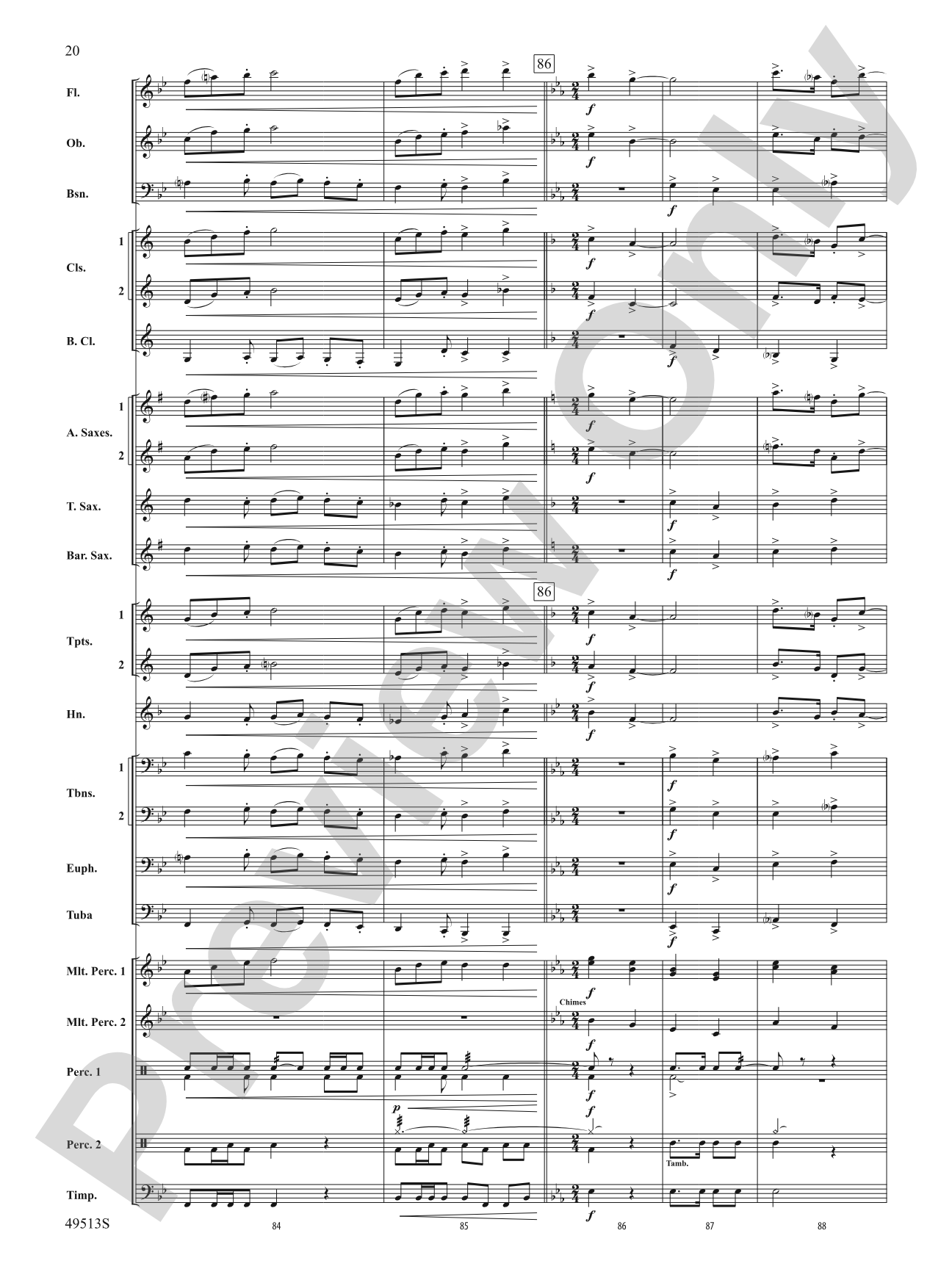 Comegys Creek: Concert Band Conductor Score & Parts
