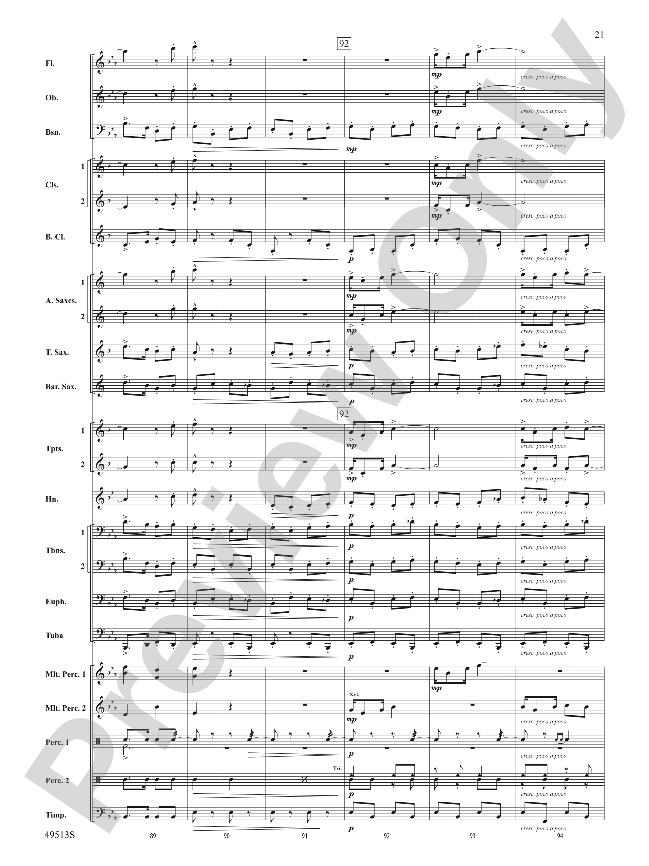 Comegys Creek: Concert Band Conductor Score & Parts