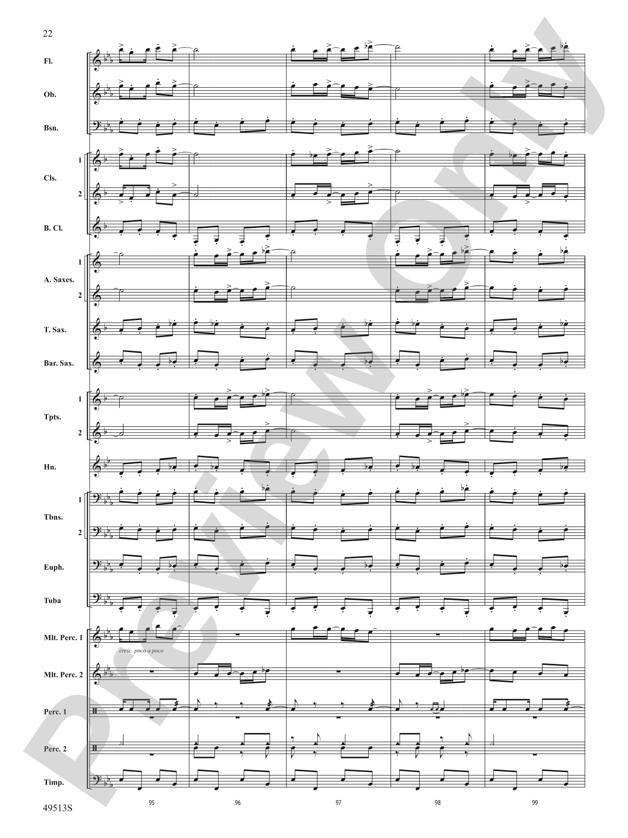 Comegys Creek: Concert Band Conductor Score & Parts