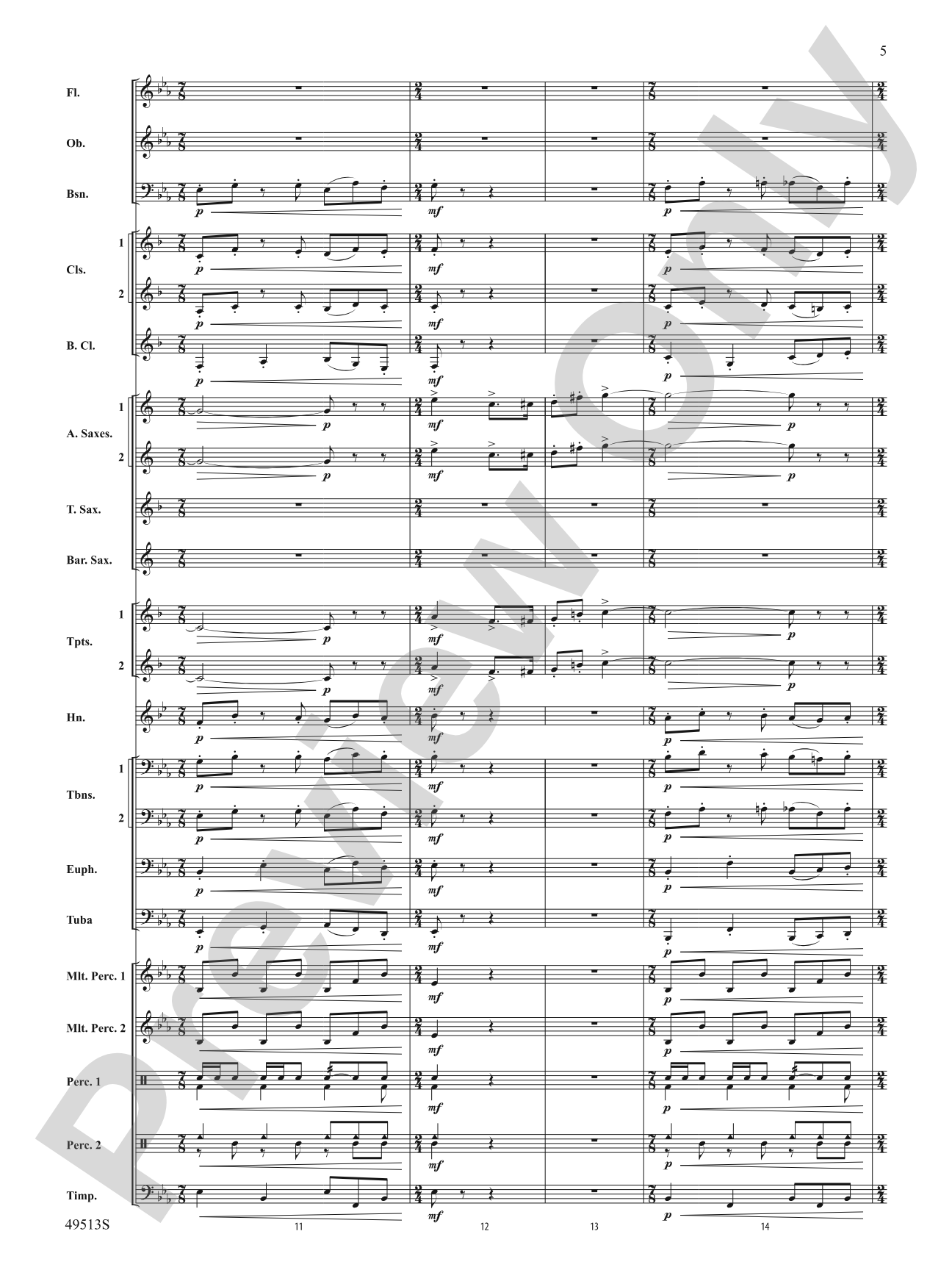 Comegys Creek: Concert Band Conductor Score & Parts