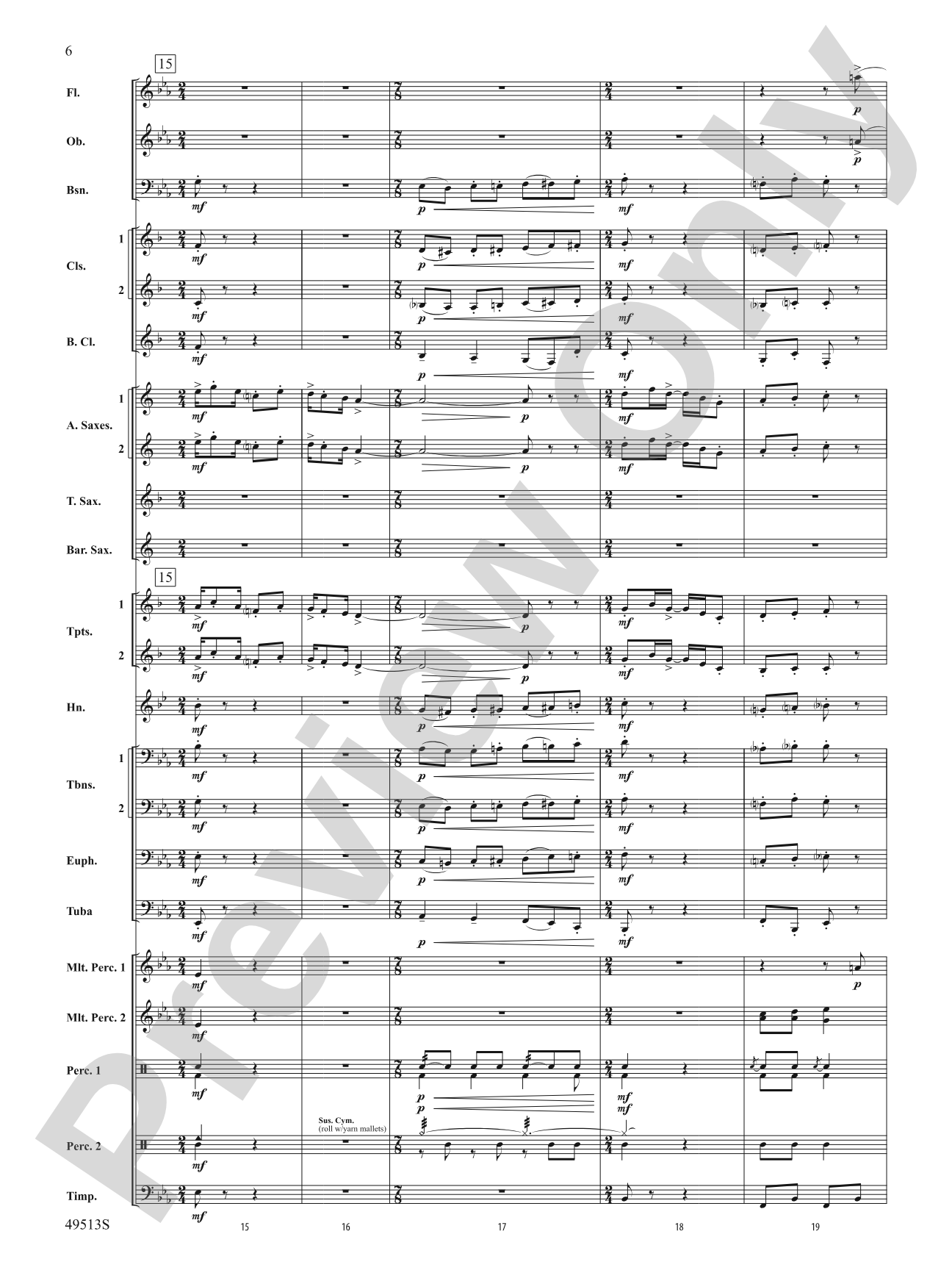 Comegys Creek: Concert Band Conductor Score & Parts