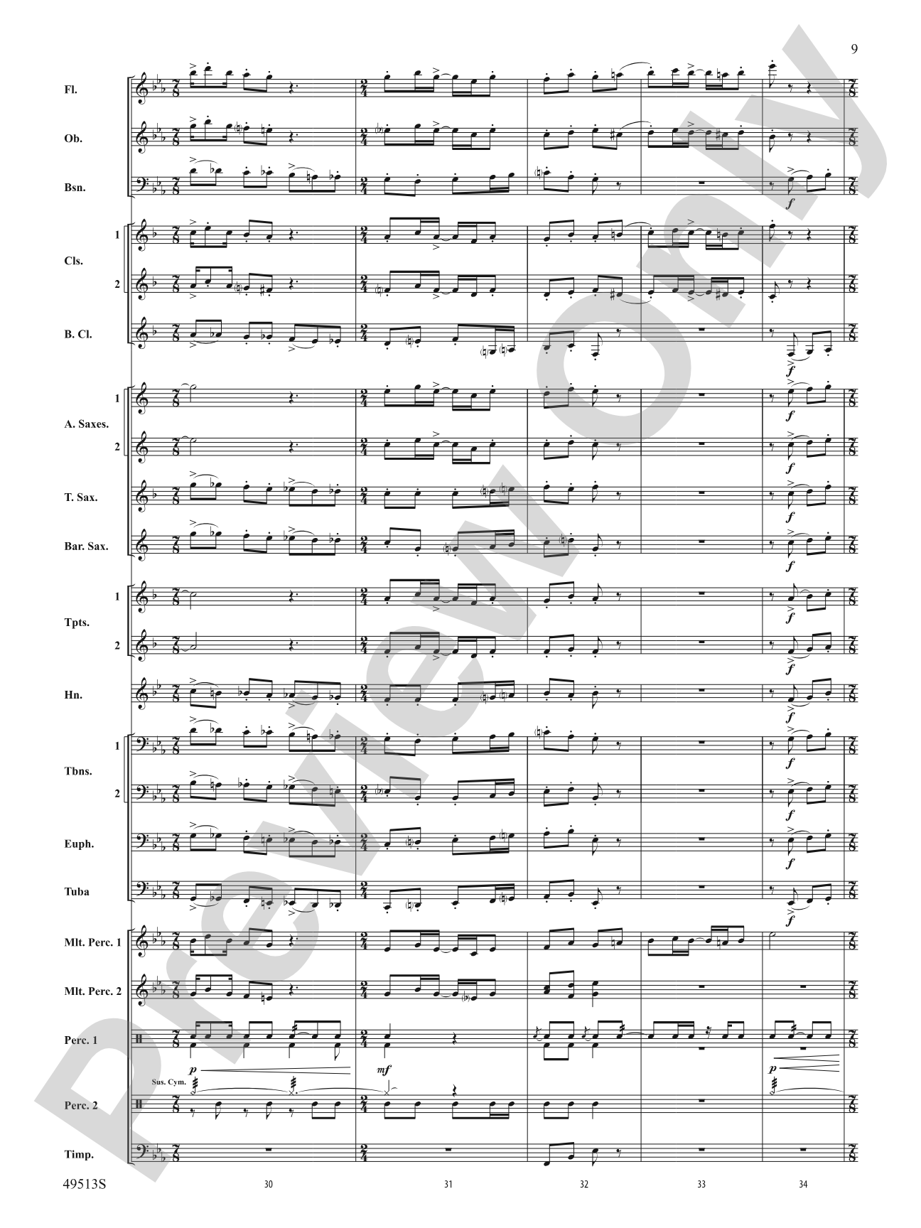 Comegys Creek: Concert Band Conductor Score & Parts