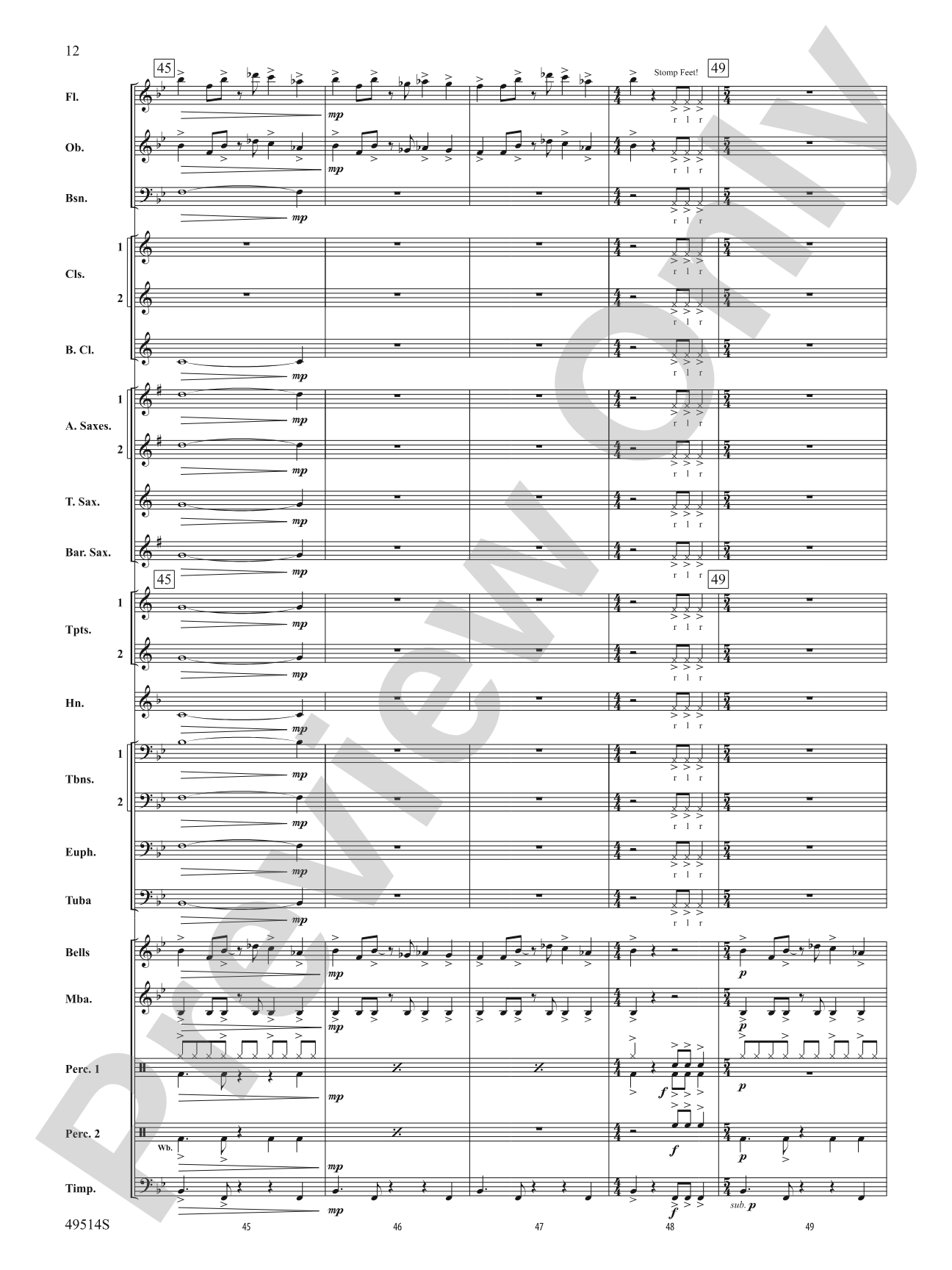 Bahumba: Concert Band Conductor Score & Parts