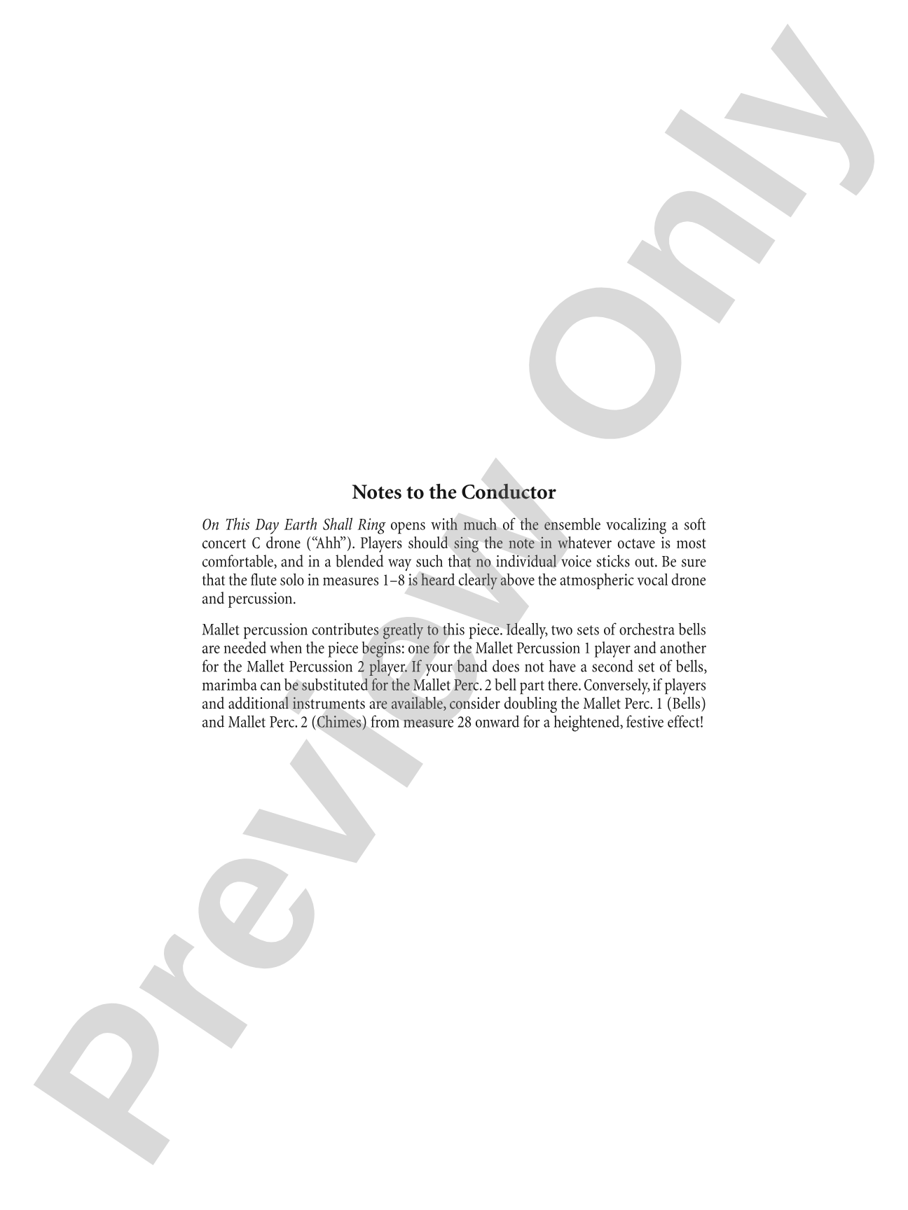 On This Day Earth Shall Ring: Concert Band Conductor Score & Parts