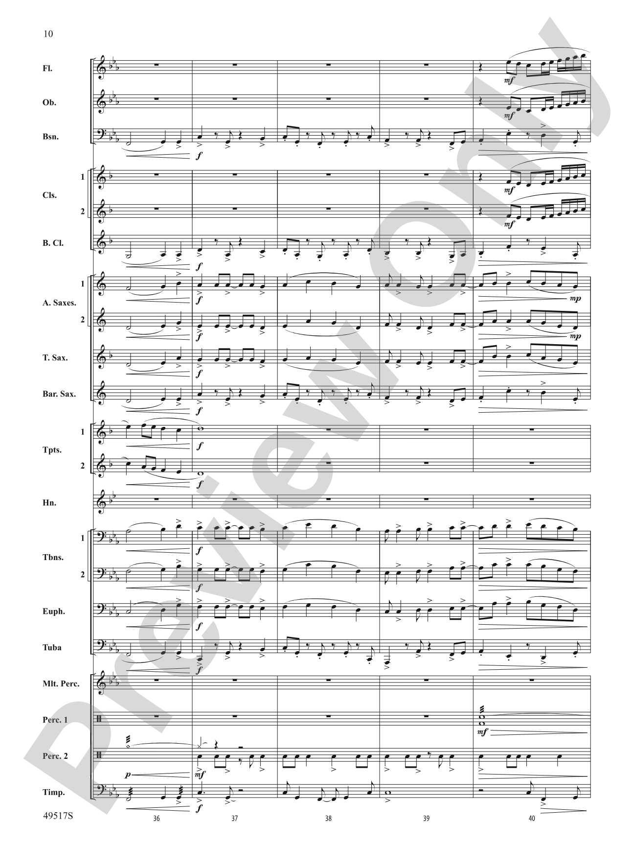 Starfall: Concert Band Conductor Score & Parts