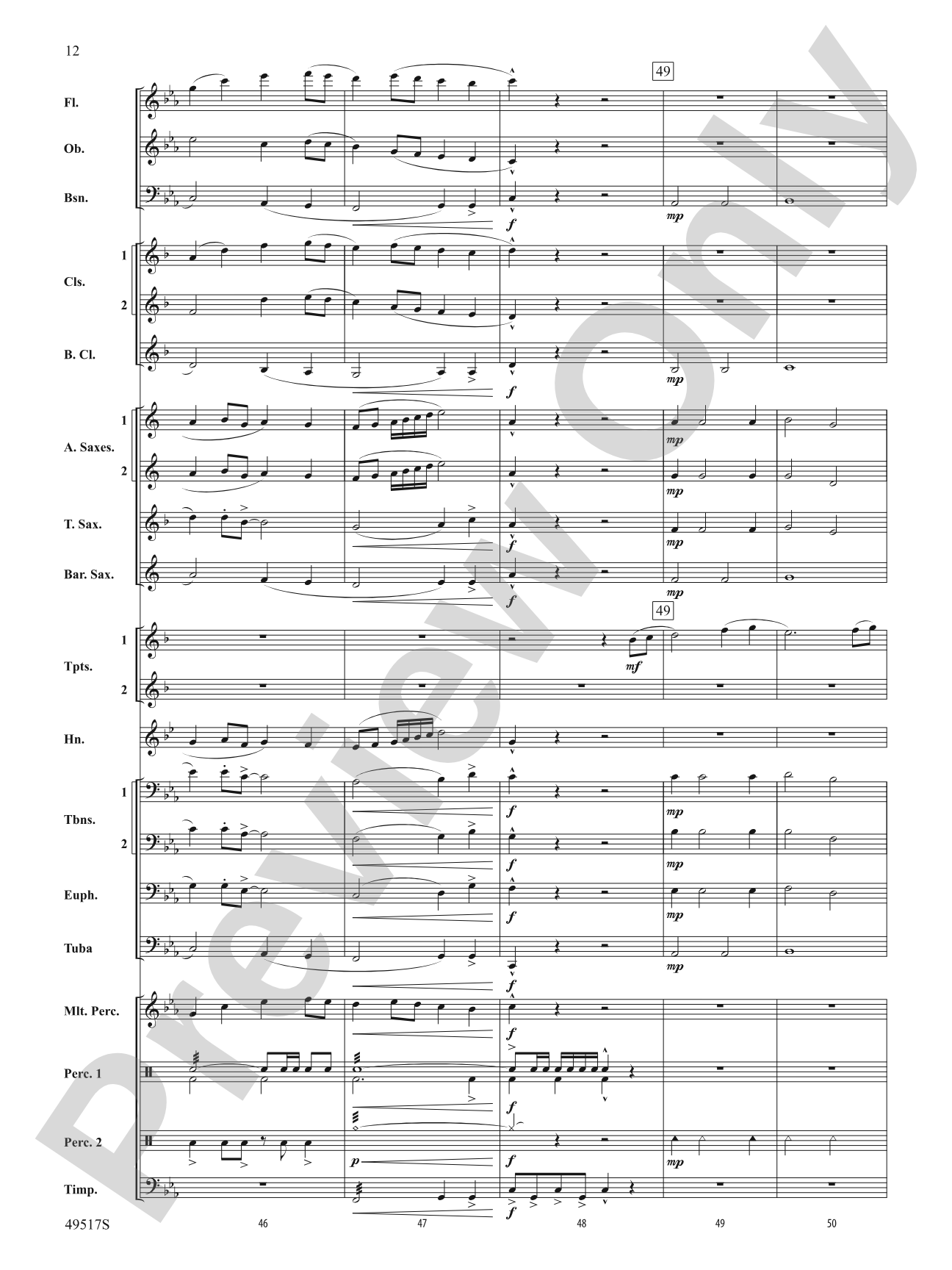 Starfall: Concert Band Conductor Score & Parts