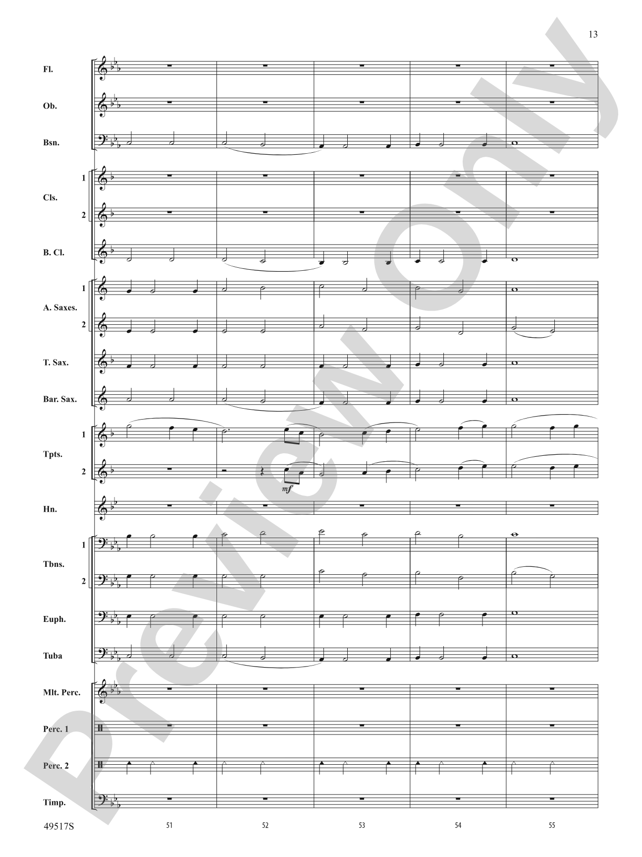 Starfall: Concert Band Conductor Score & Parts