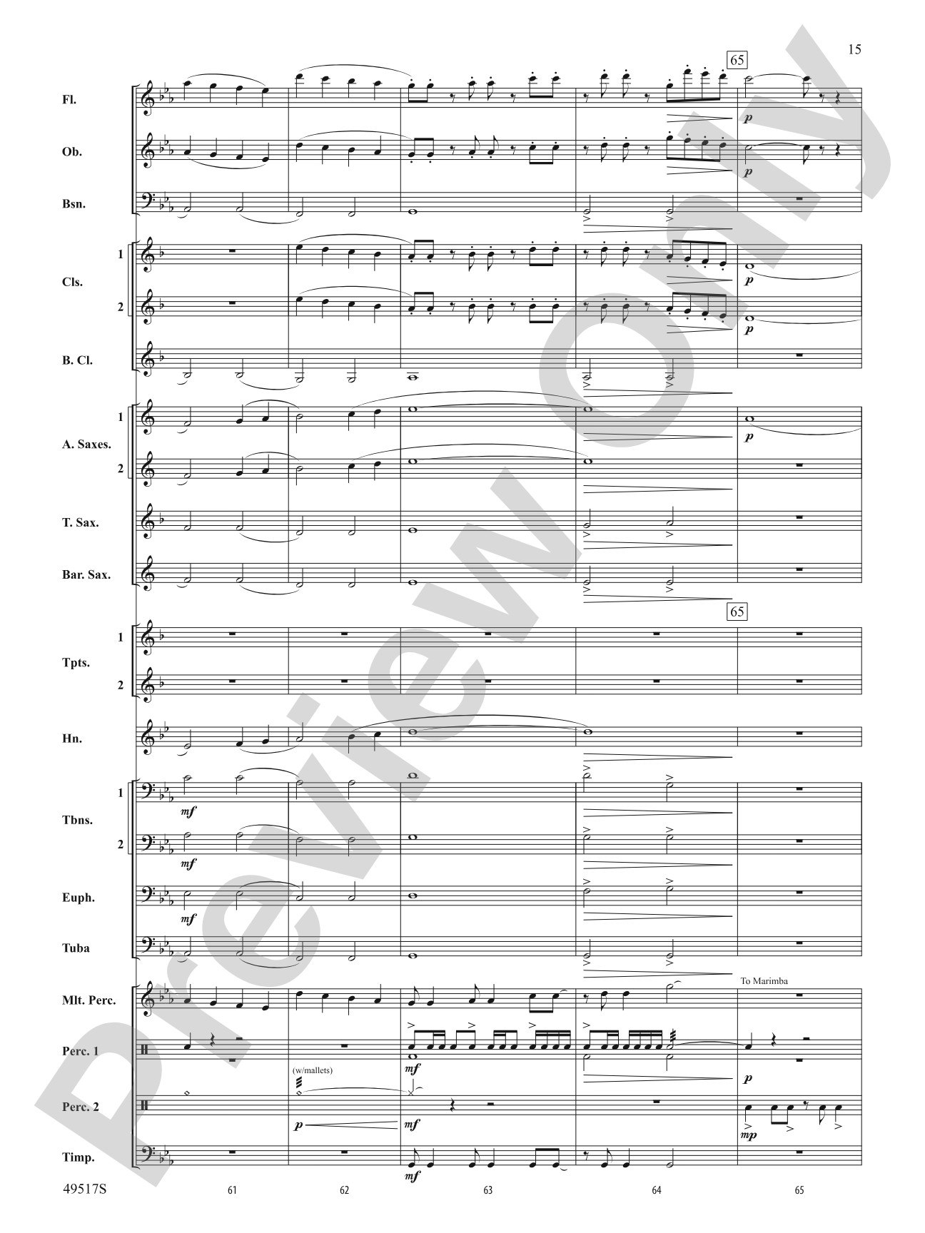Starfall: Concert Band Conductor Score & Parts