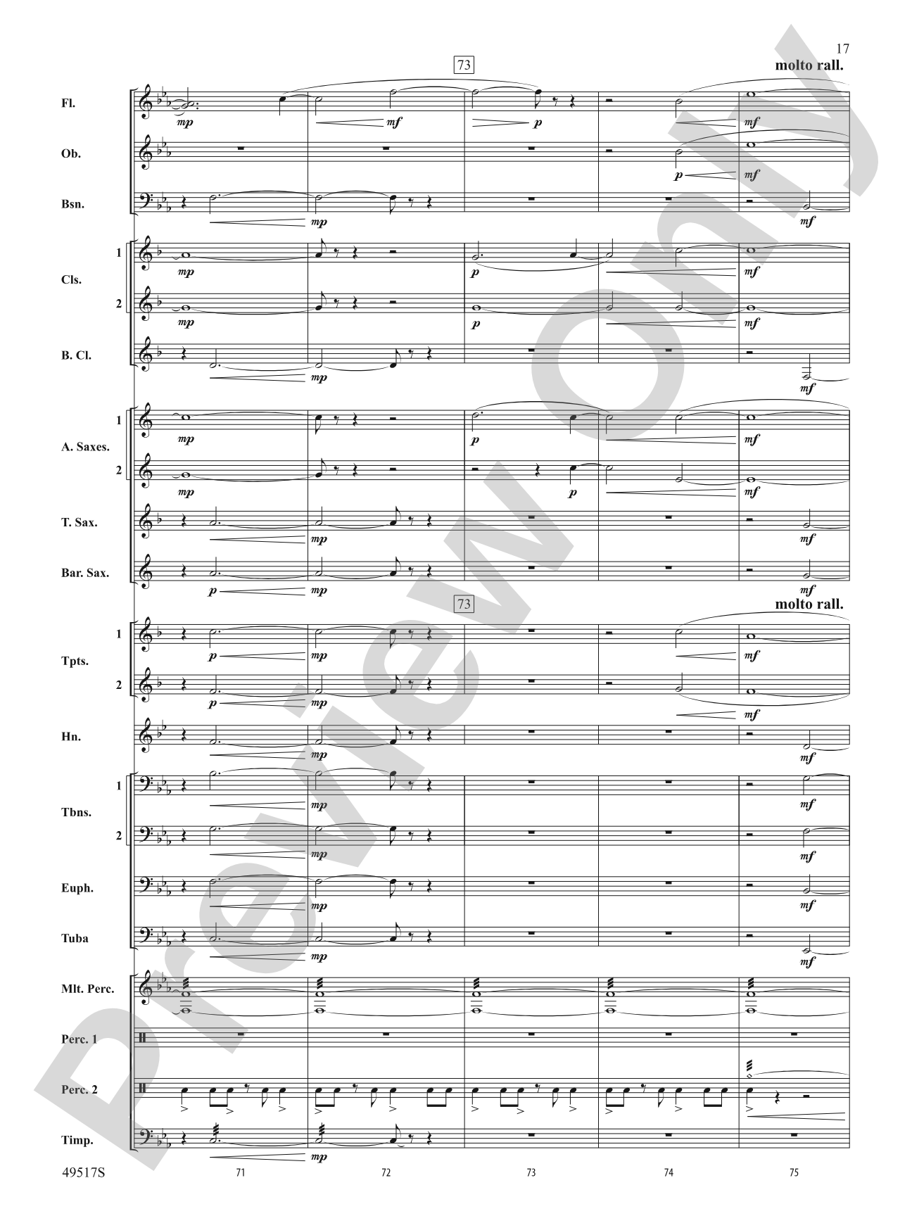 Starfall: Concert Band Conductor Score & Parts