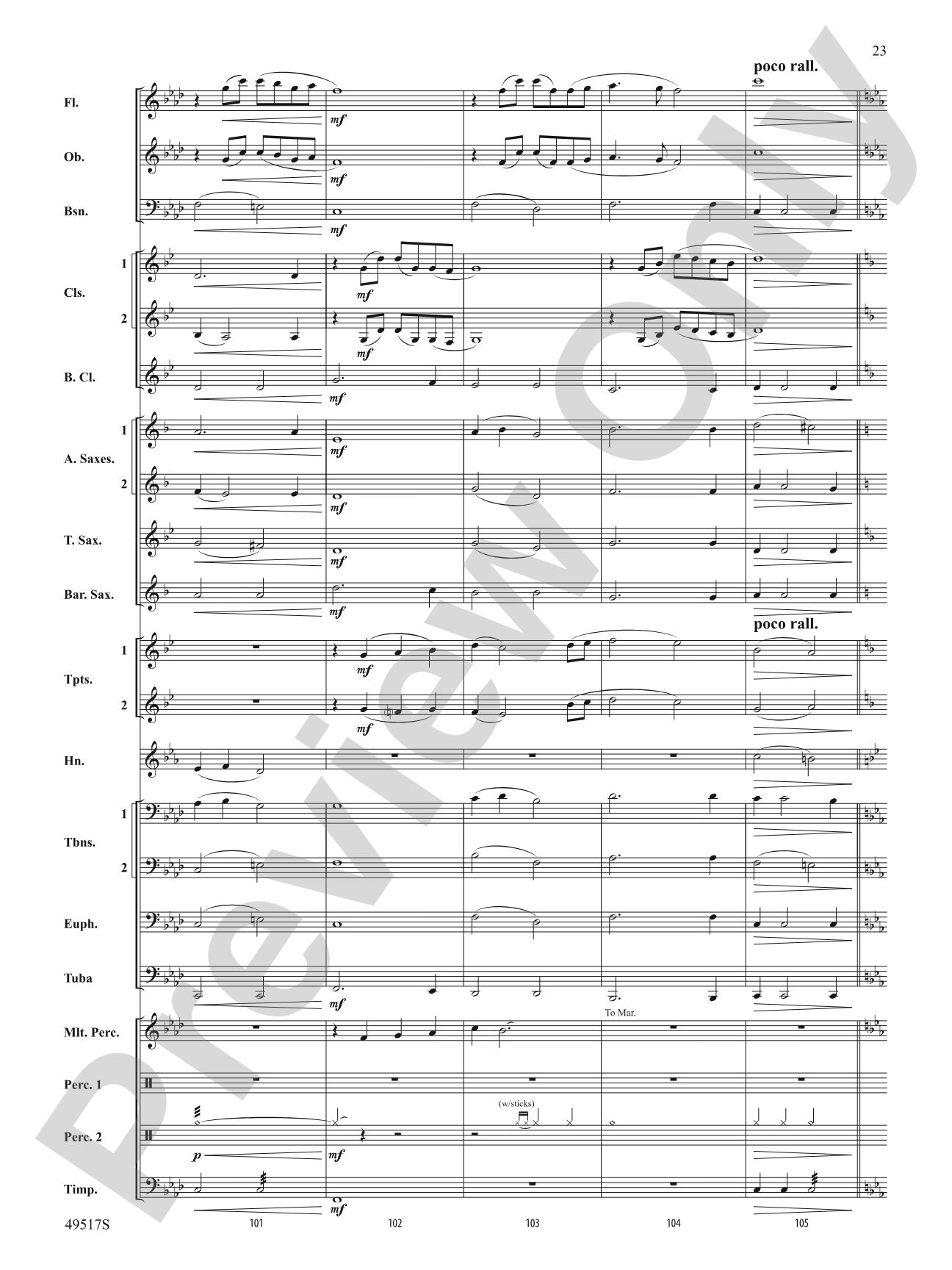 Starfall: Concert Band Conductor Score & Parts